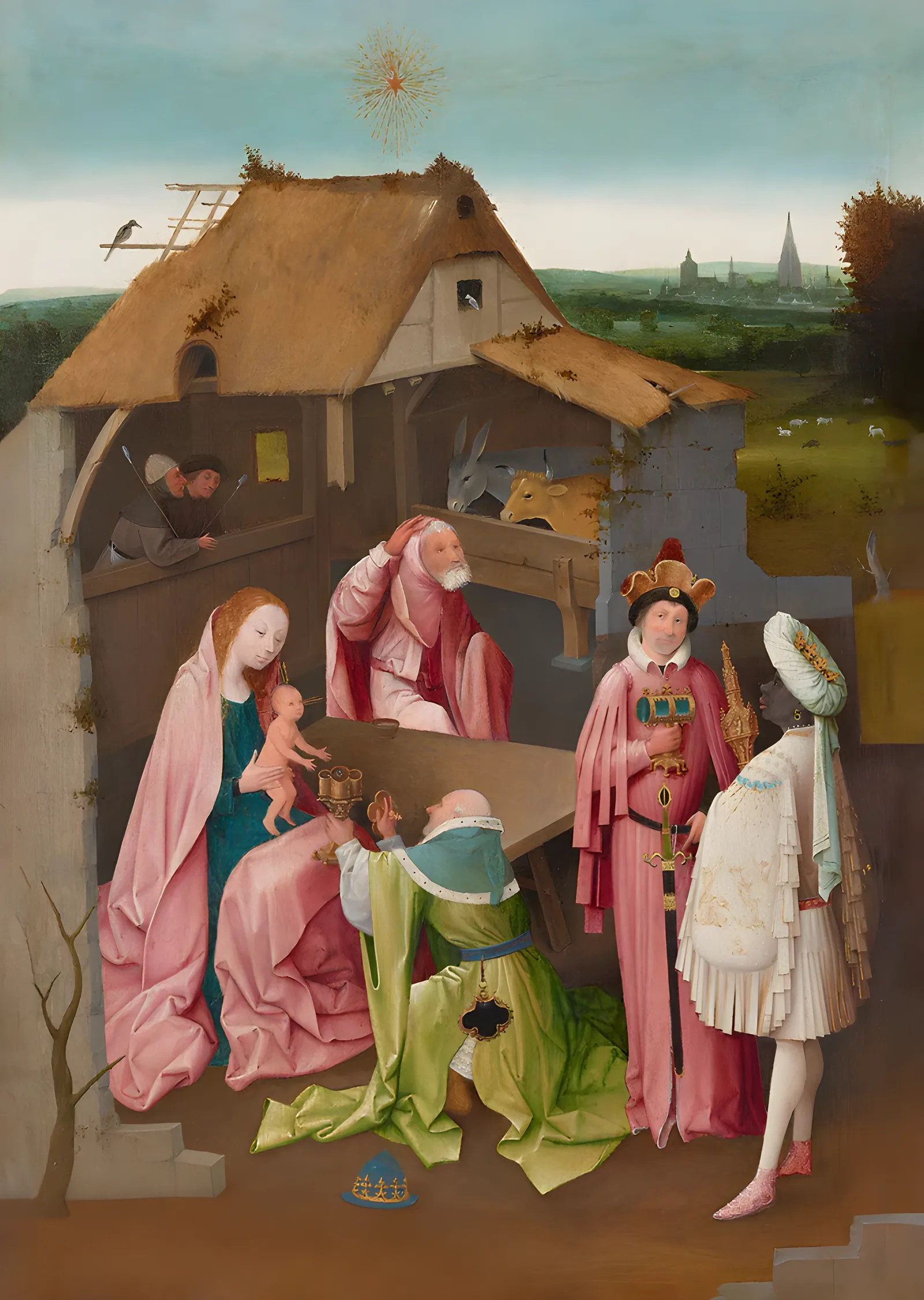 Hieronymus Bosch - Müneccim Kralların Tapınması metal tablo