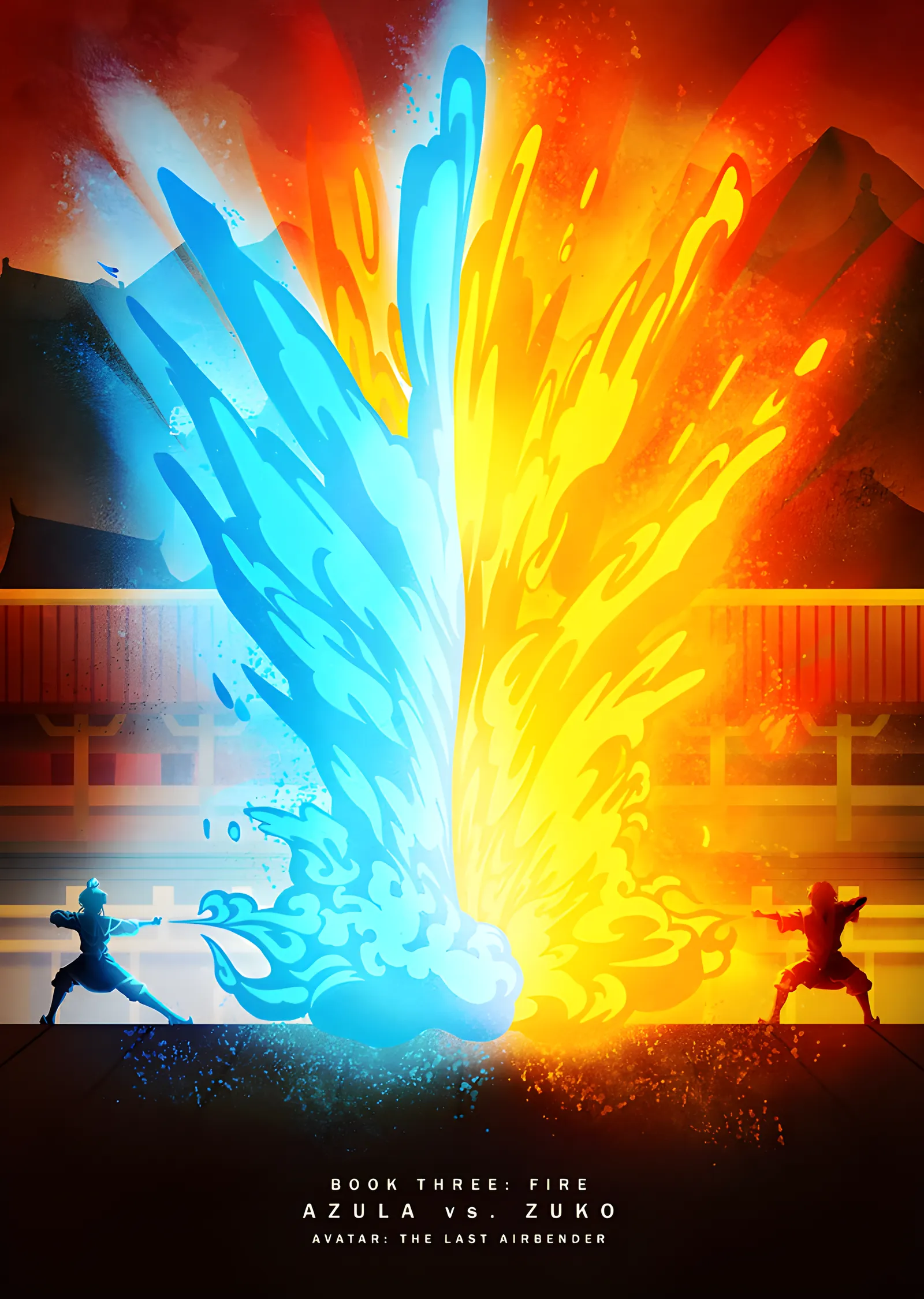 Avatar: The Last Airbender - Azula ve Zuko metal tablo