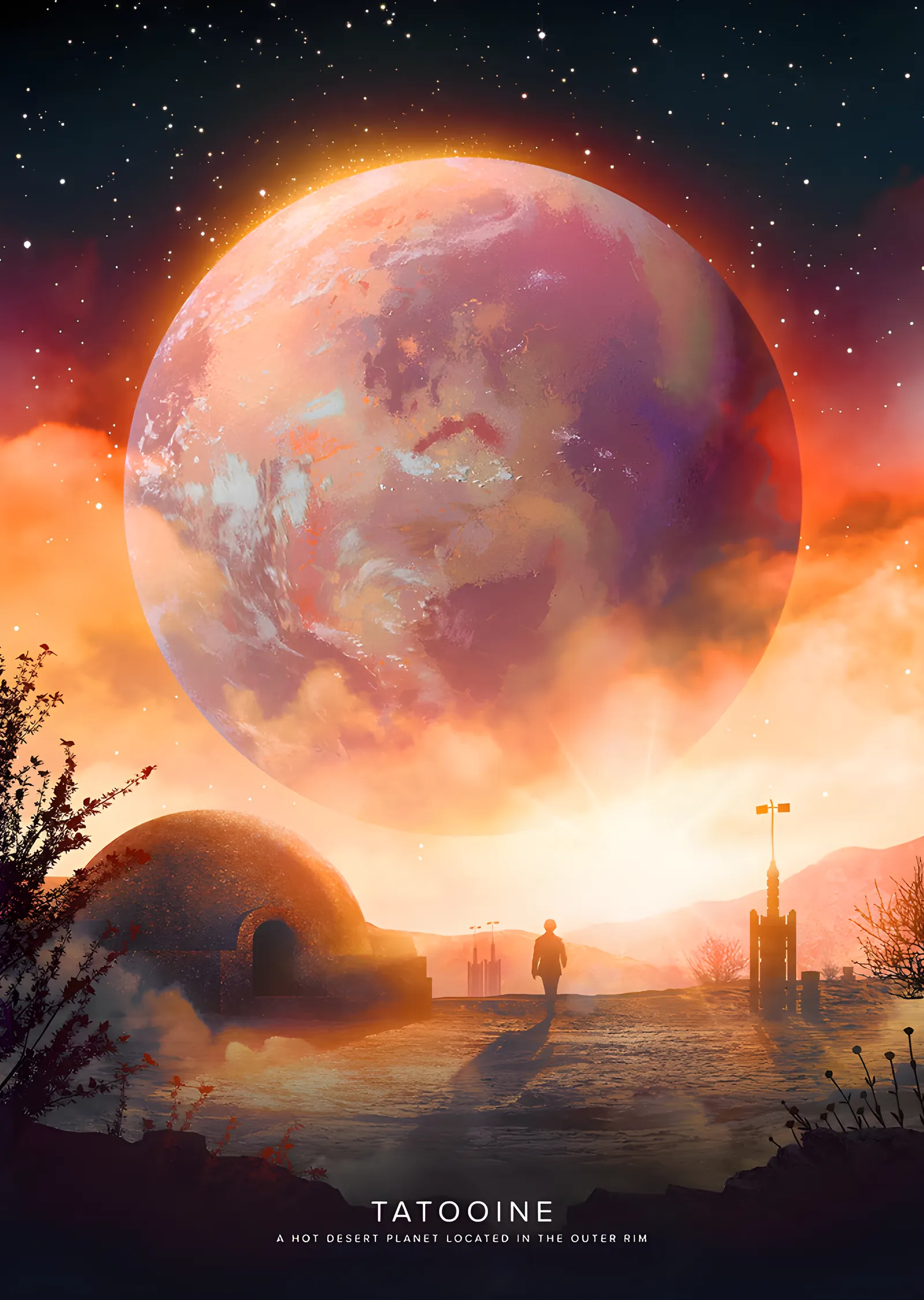 Tatooine metal tablo