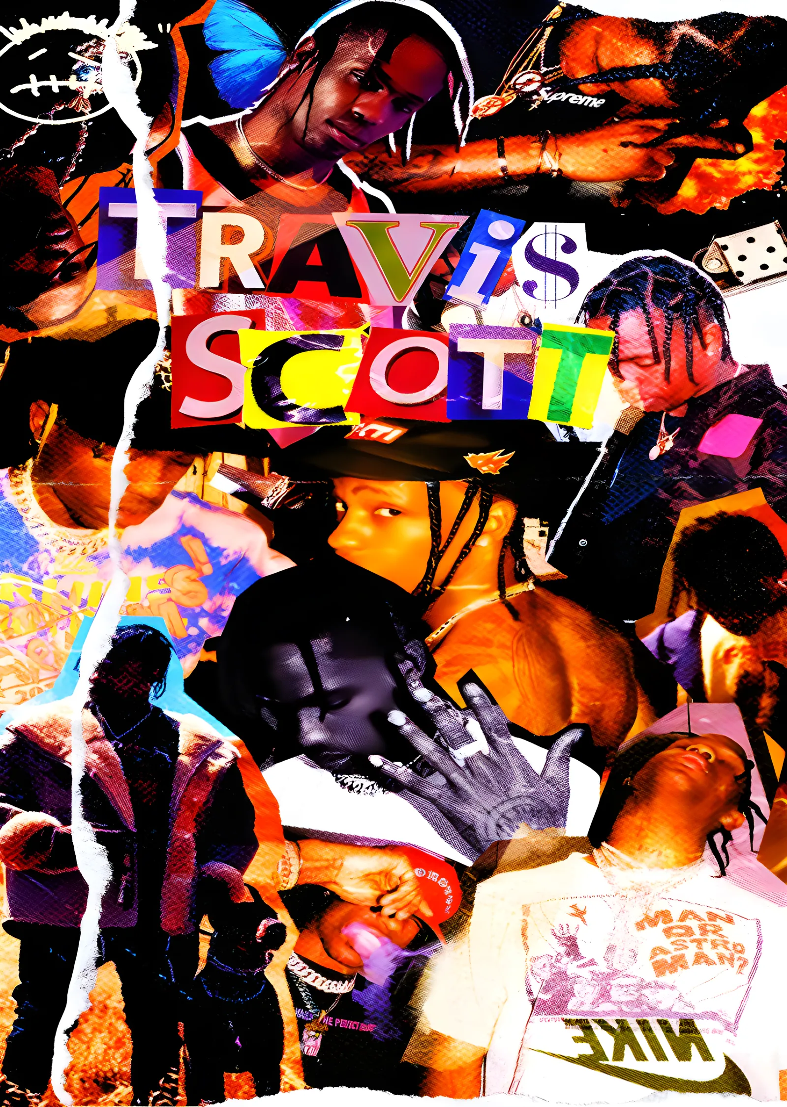 Travis Scott: Kelebekler metal tablo