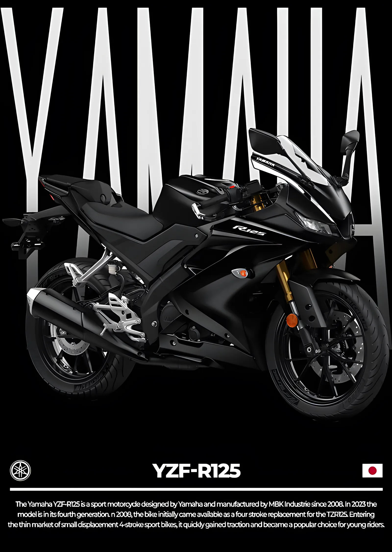Yamaha YZF-R125 metal tablo