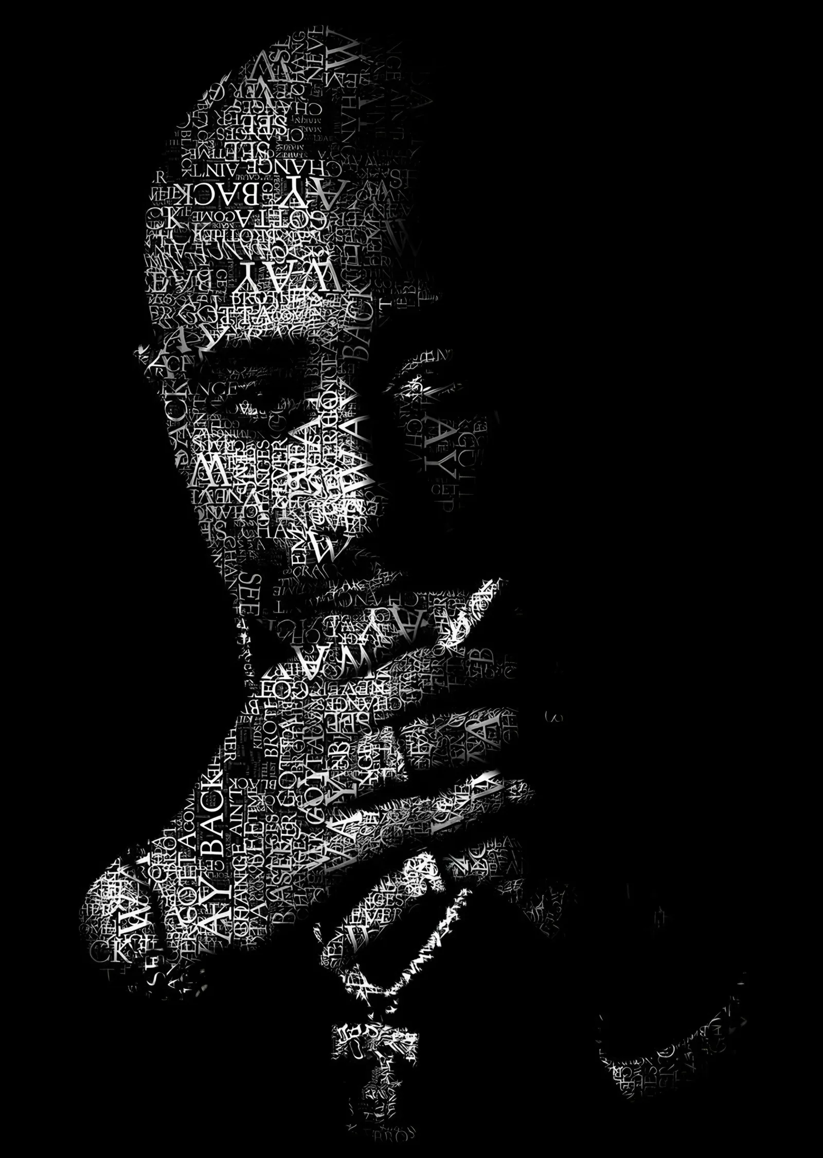 Tupac Shakur: Şarkı Sözlerinden Portre metal tablo