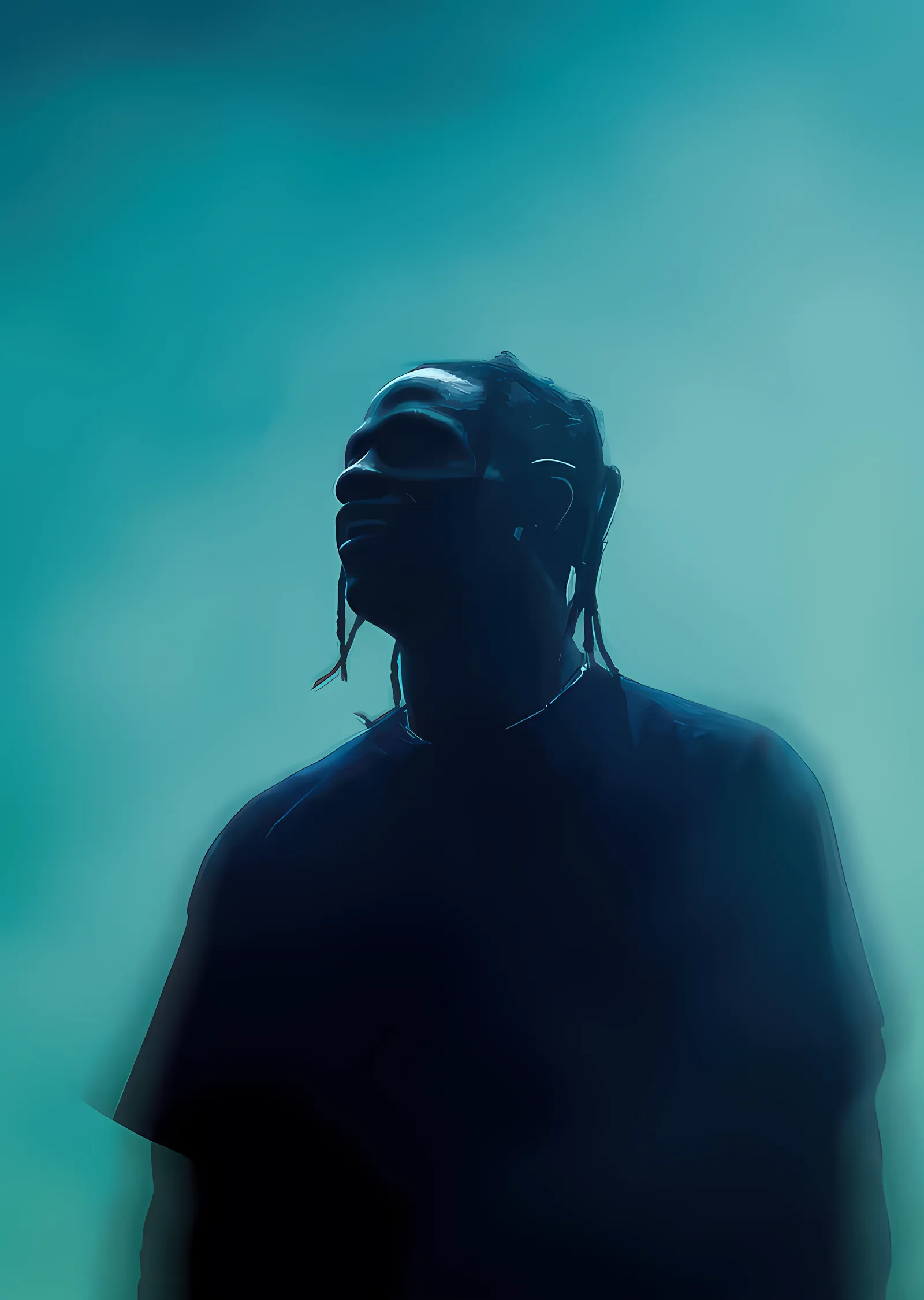 Travis Scott: Turkuaz metal tablo