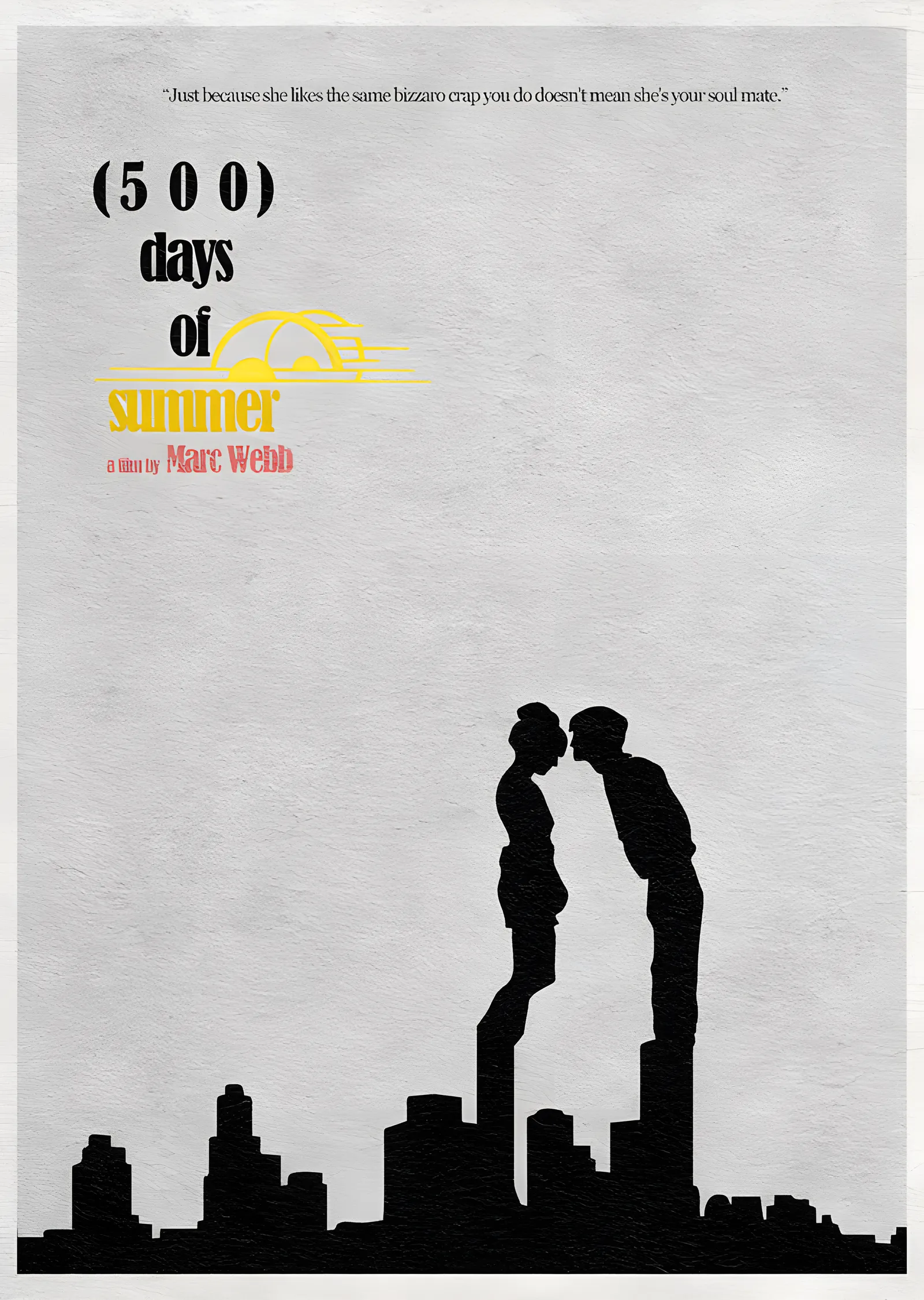 500 Days of Summer metal tablo
