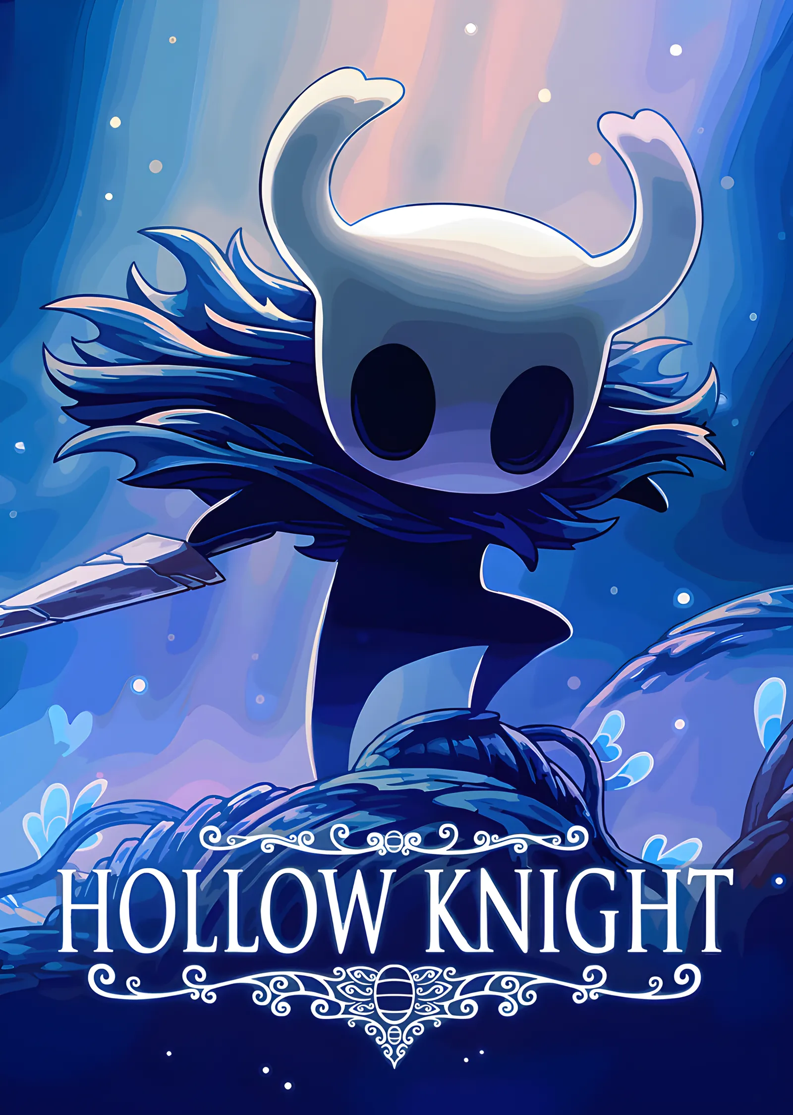 Hollow Knight: Mavi Dalga metal tablo