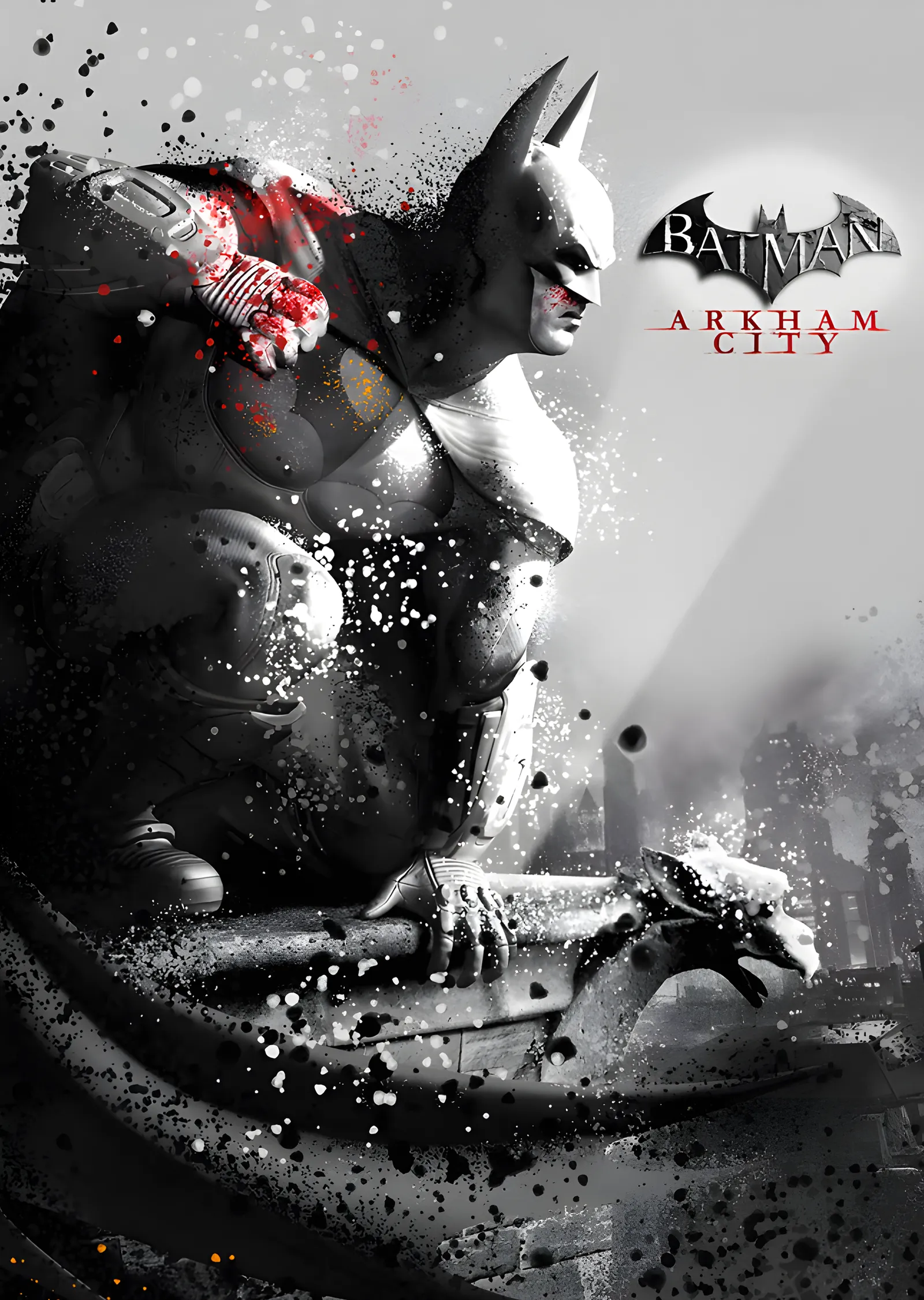 Batman: Arkham City · Mürekkep Sıçraması metal tablo