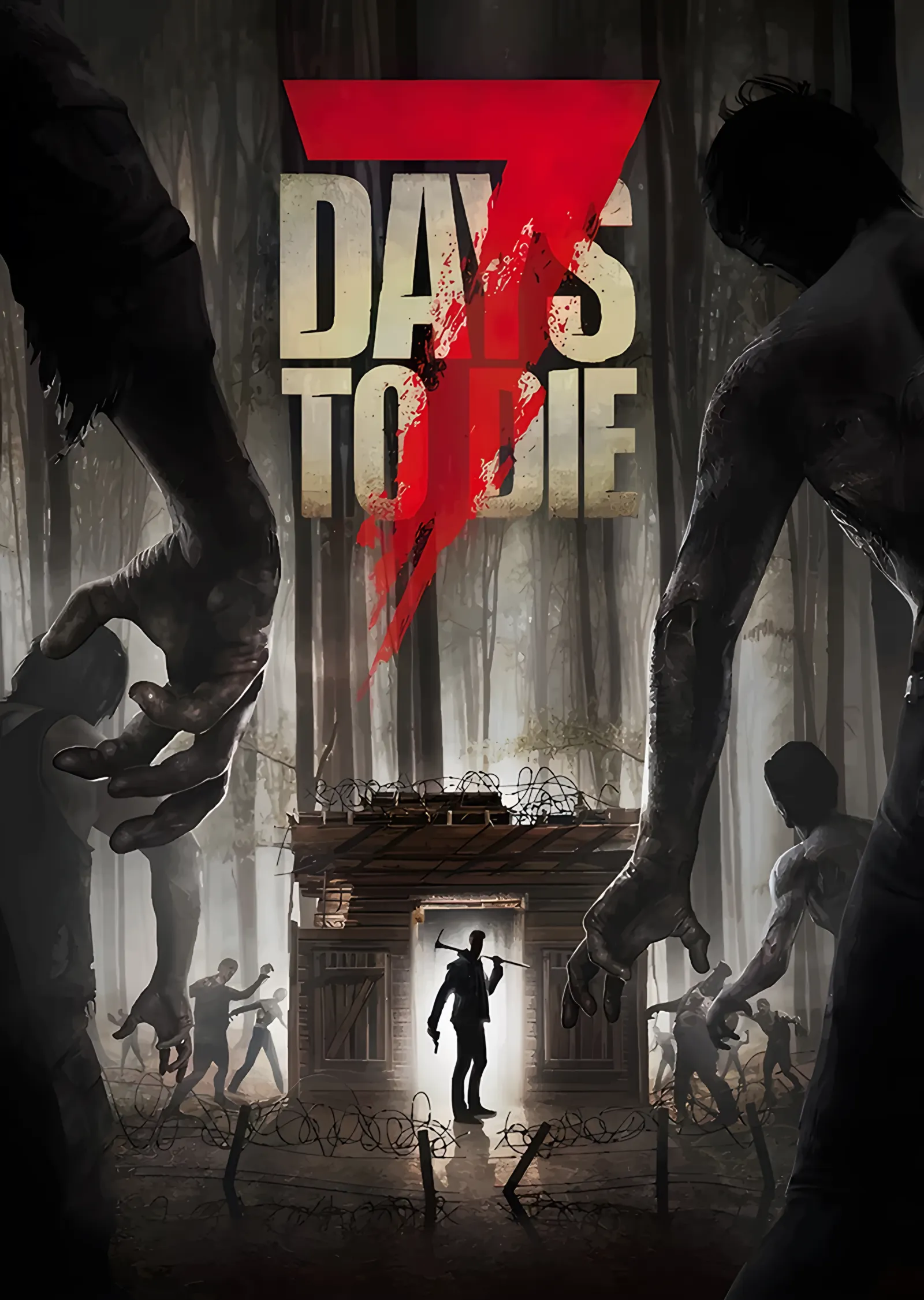 7 Days to Die: Yıkık Şehirde Zombi Elleri metal tablo