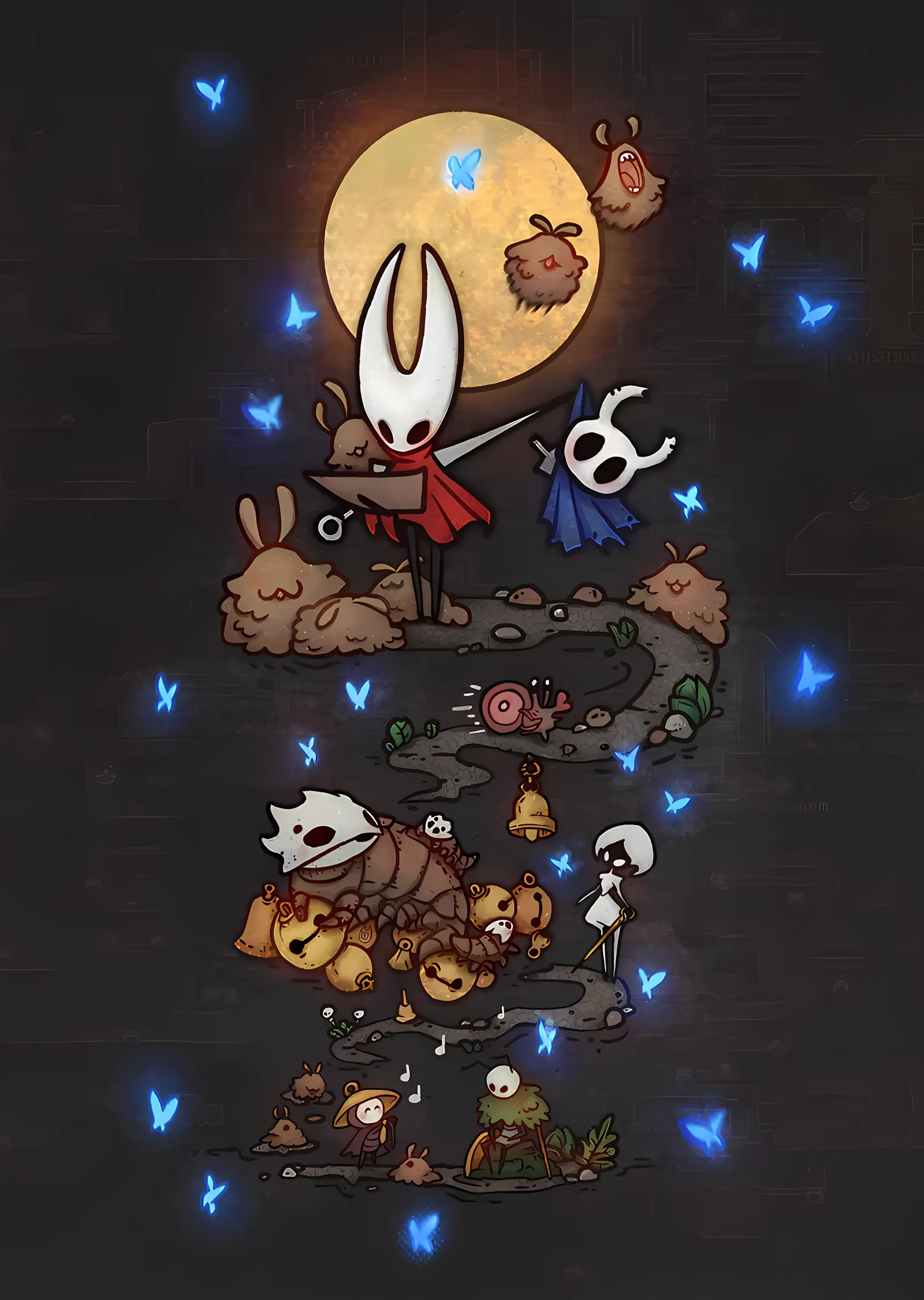 Hollow Knight: Böcek Krallığı metal tablo