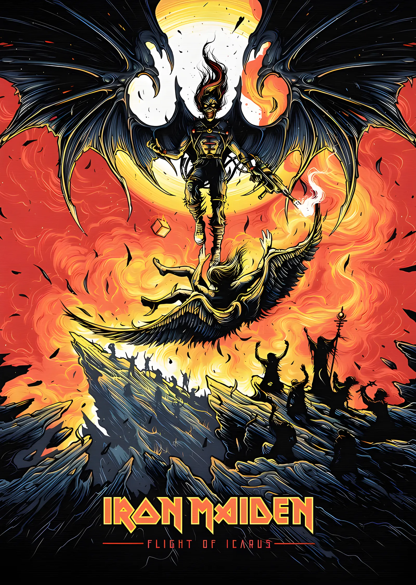 Iron Maiden - Flight of Icarus metal tablo