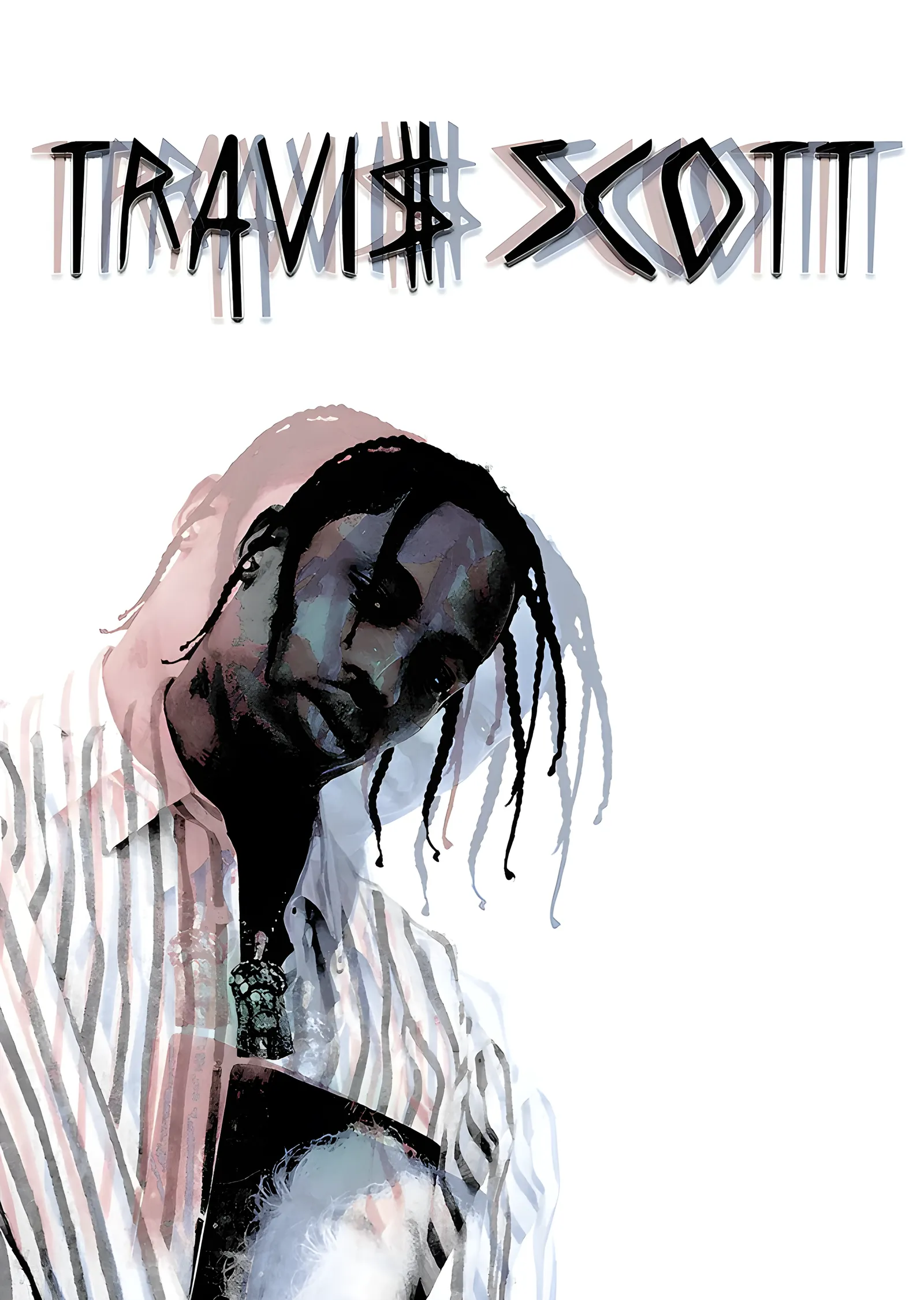 Travis Scott: Akan Mürekkep metal tablo