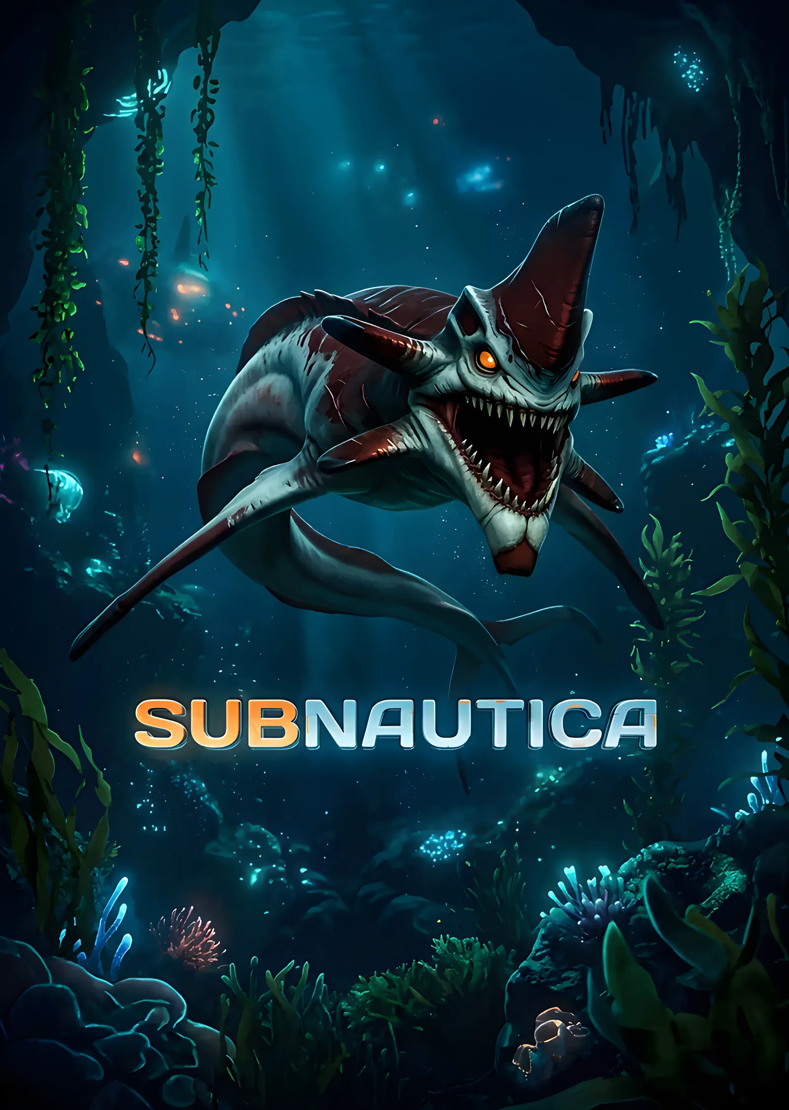 Subnautica: Reaper Leviathan metal tablo