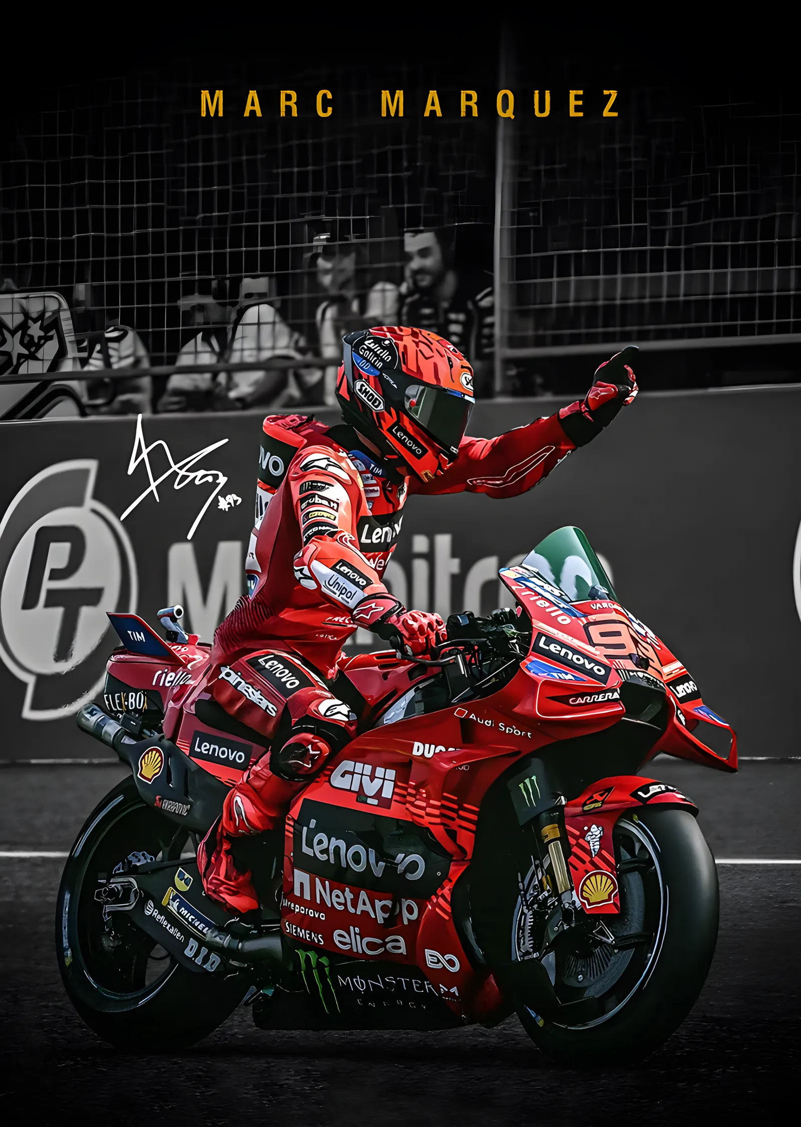Marc Marquez: Pist metal tablo