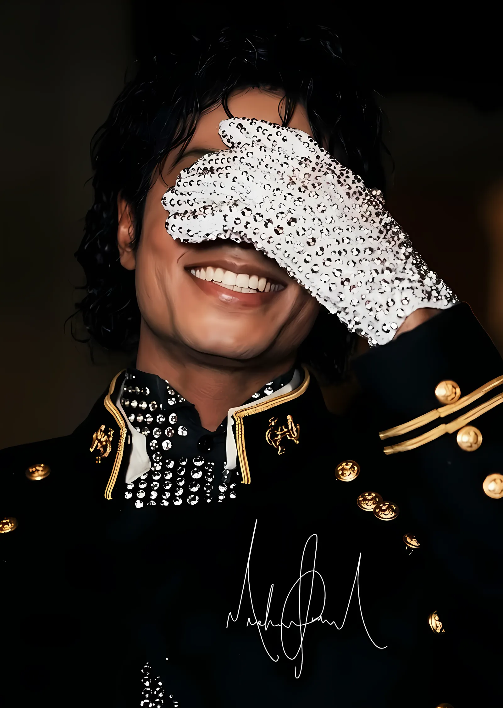 Michael Jackson: Beyaz Eldiven metal tablo