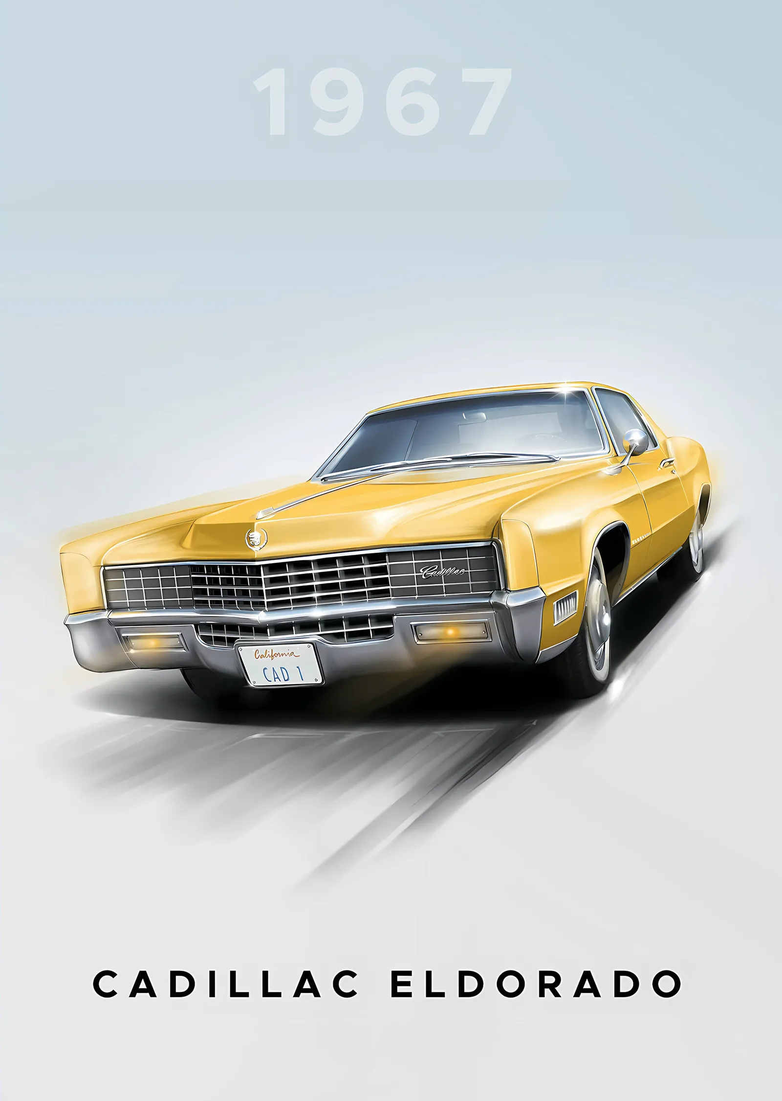 Cadillac Eldorado 1967 metal tablo