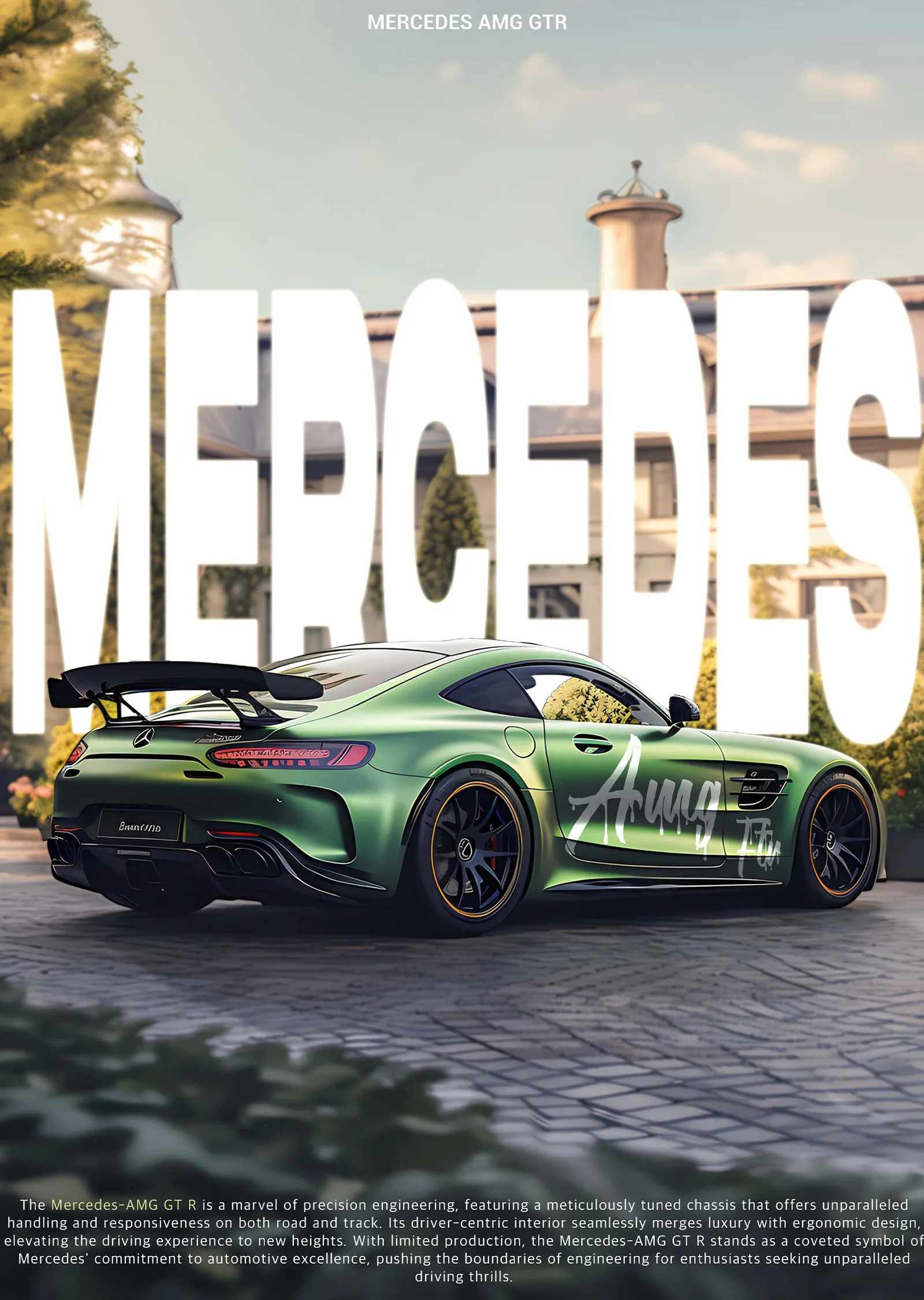 Mercedes-AMG GT R metal tablo