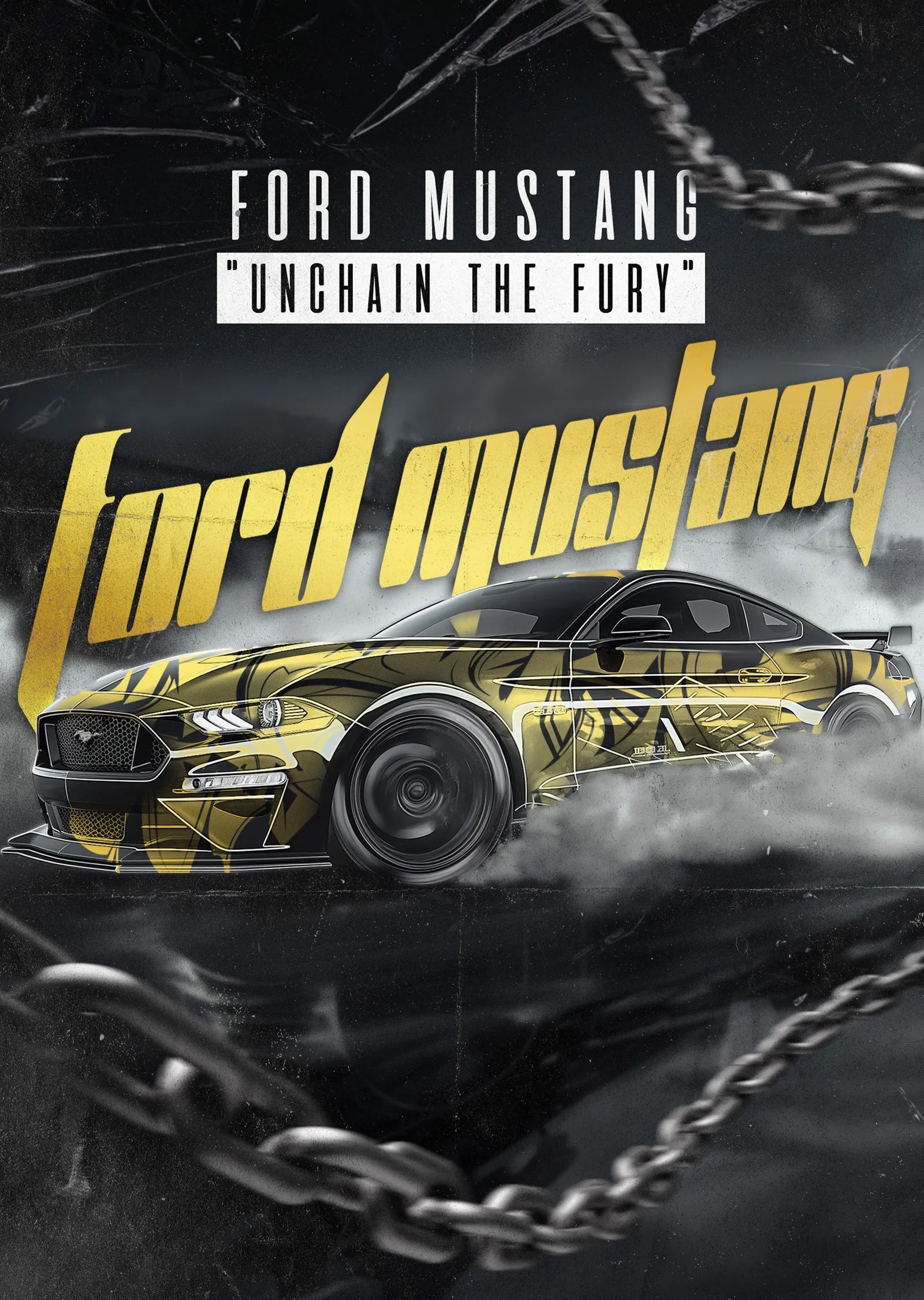 Ford Mustang: Unchain the Fury metal tablo