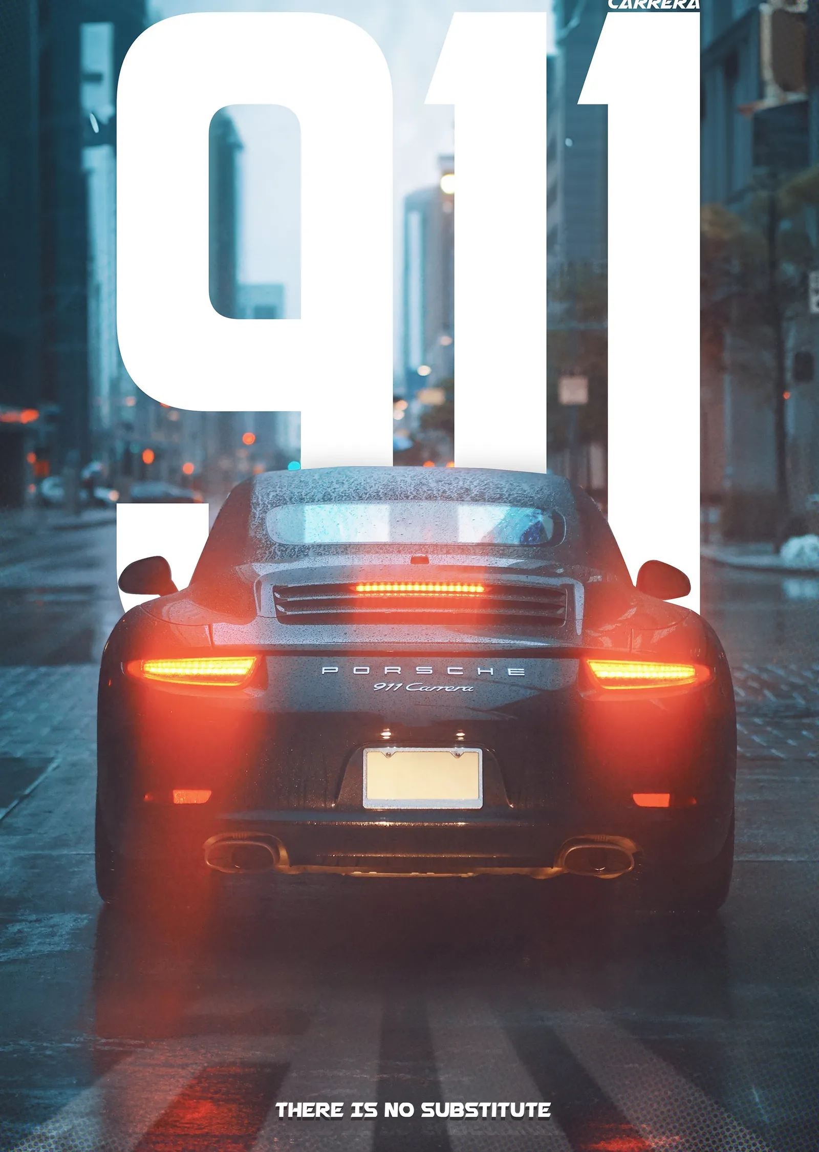 Porsche 911 Carrera: There Is No Substitute metal tablo