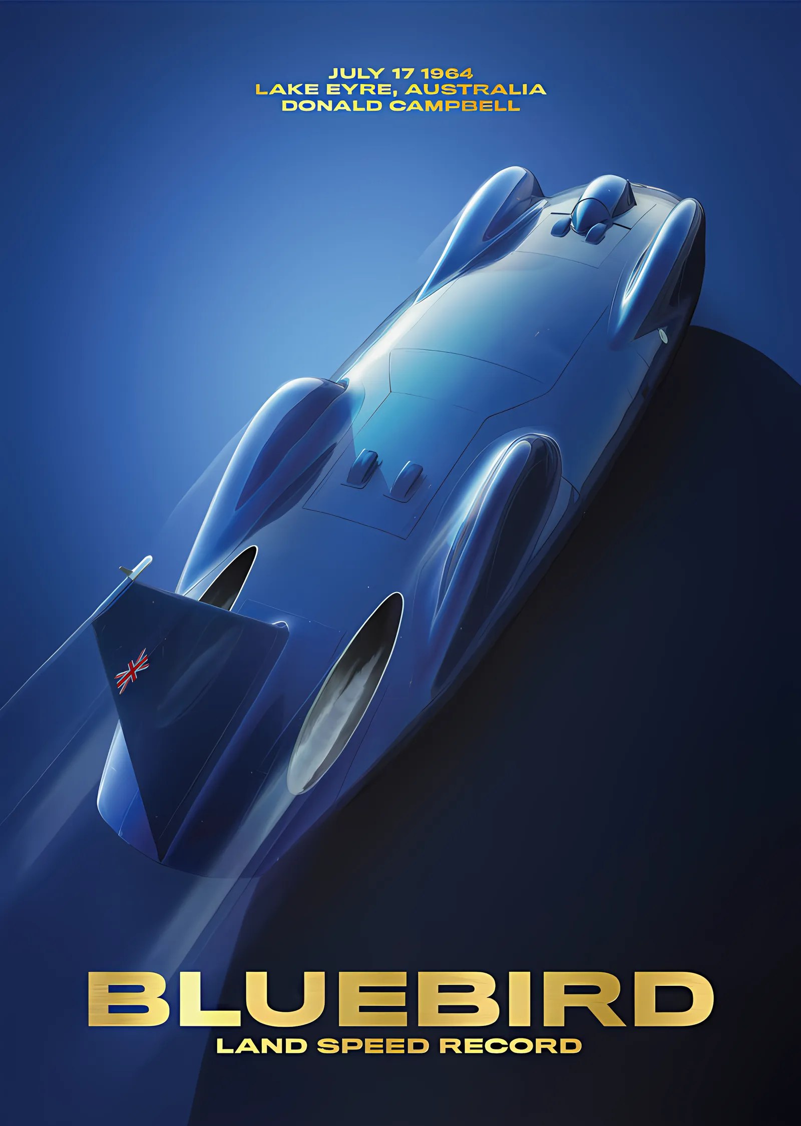 Bluebird · 1964 Donald Campbell metal tablo
