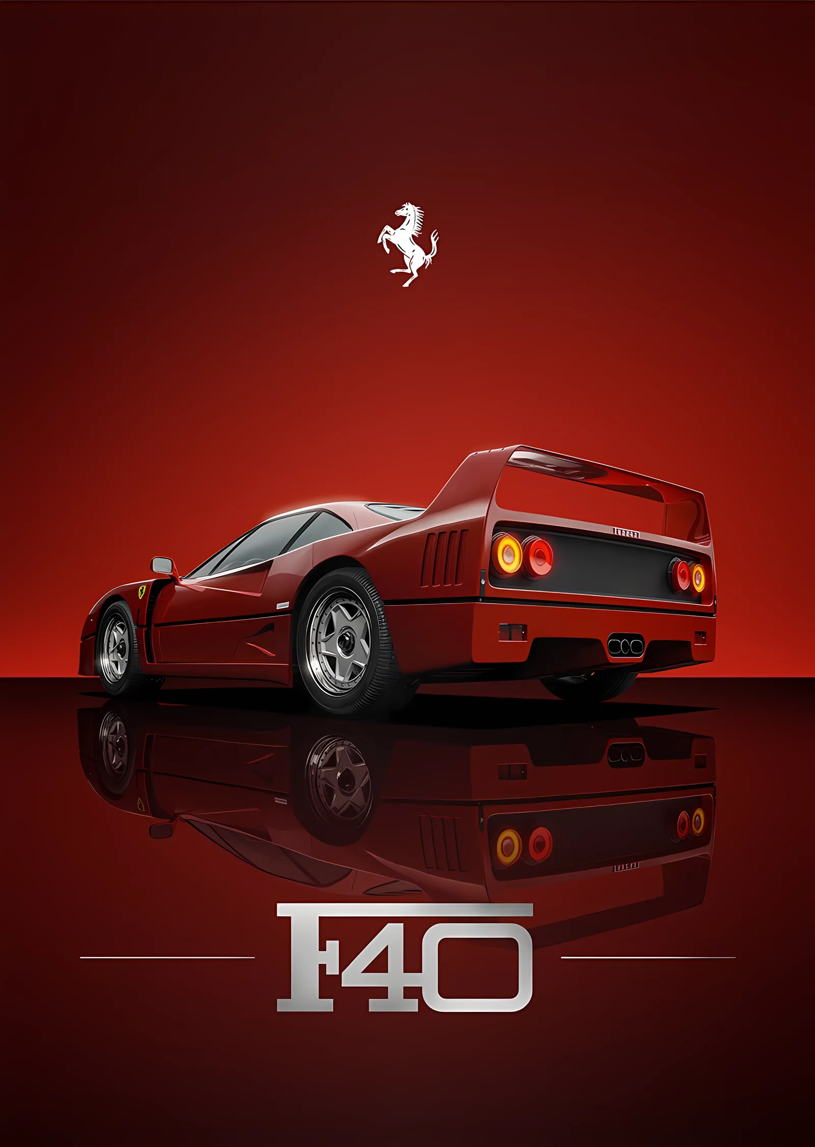 Ferrari F40 · Bir Çağın Simgesi metal tablo