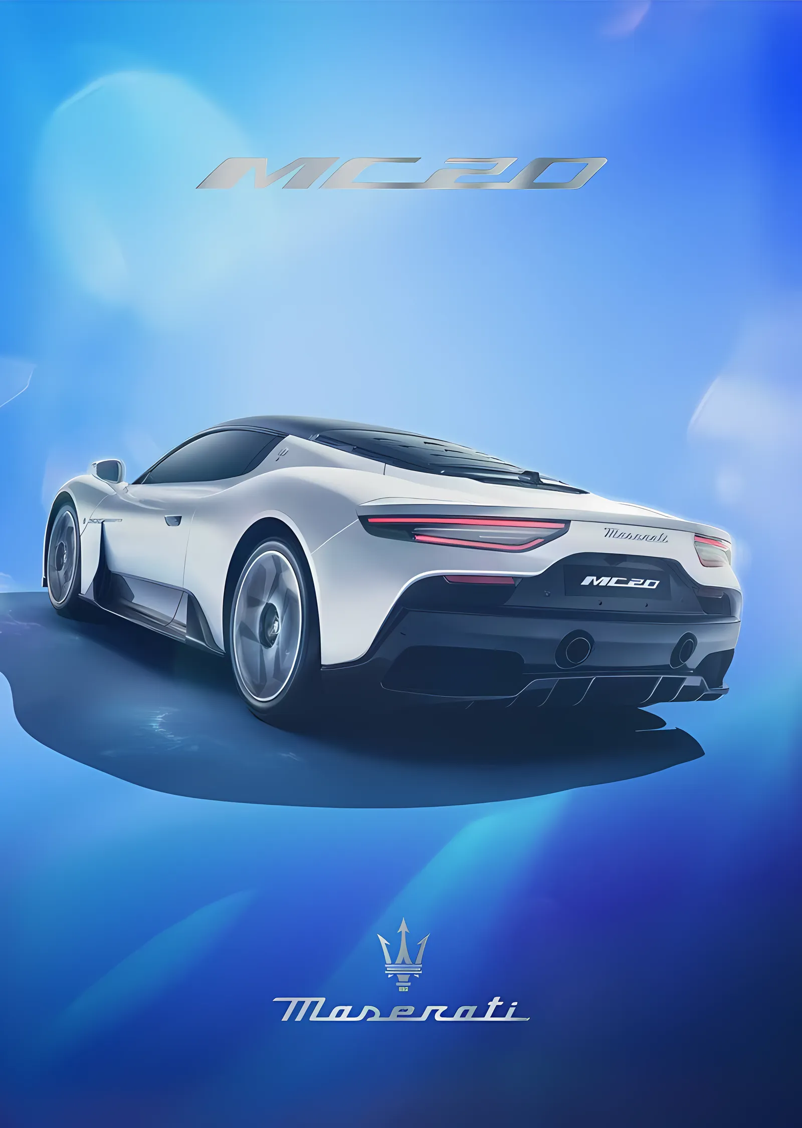 Maserati MC20 Arkadan · 2020 metal tablo