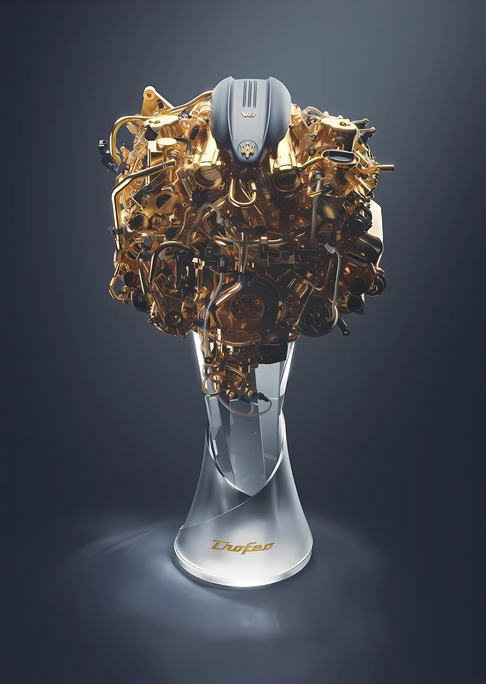 Maserati Trofeo · Motoru Never Go Silent metal tablo