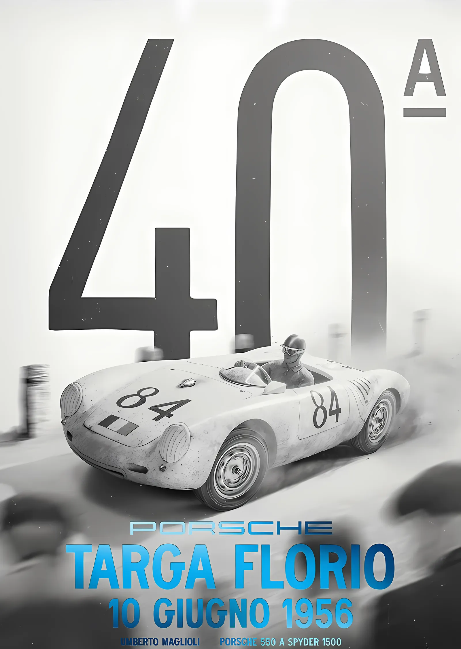Porsche 550 A Spyder 1500 · Targa Florio 1956 metal tablo