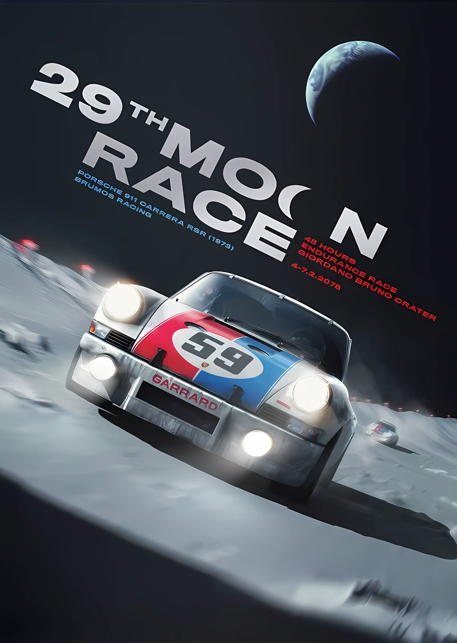 Porsche 911 Carrera RSR · 2078 29th Ay Yarışı metal tablo