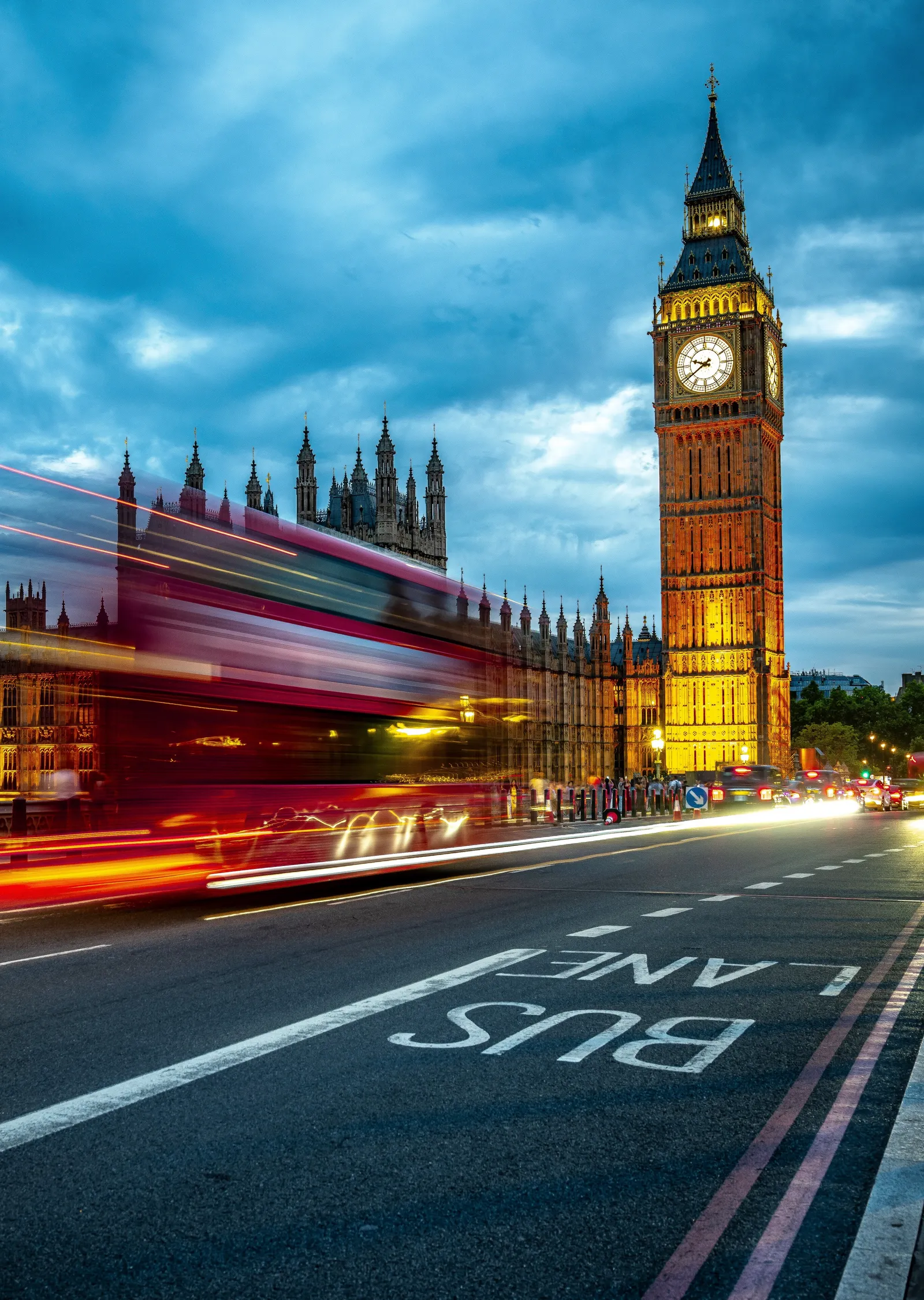 Big Ben: Mavi Saat metal tablo