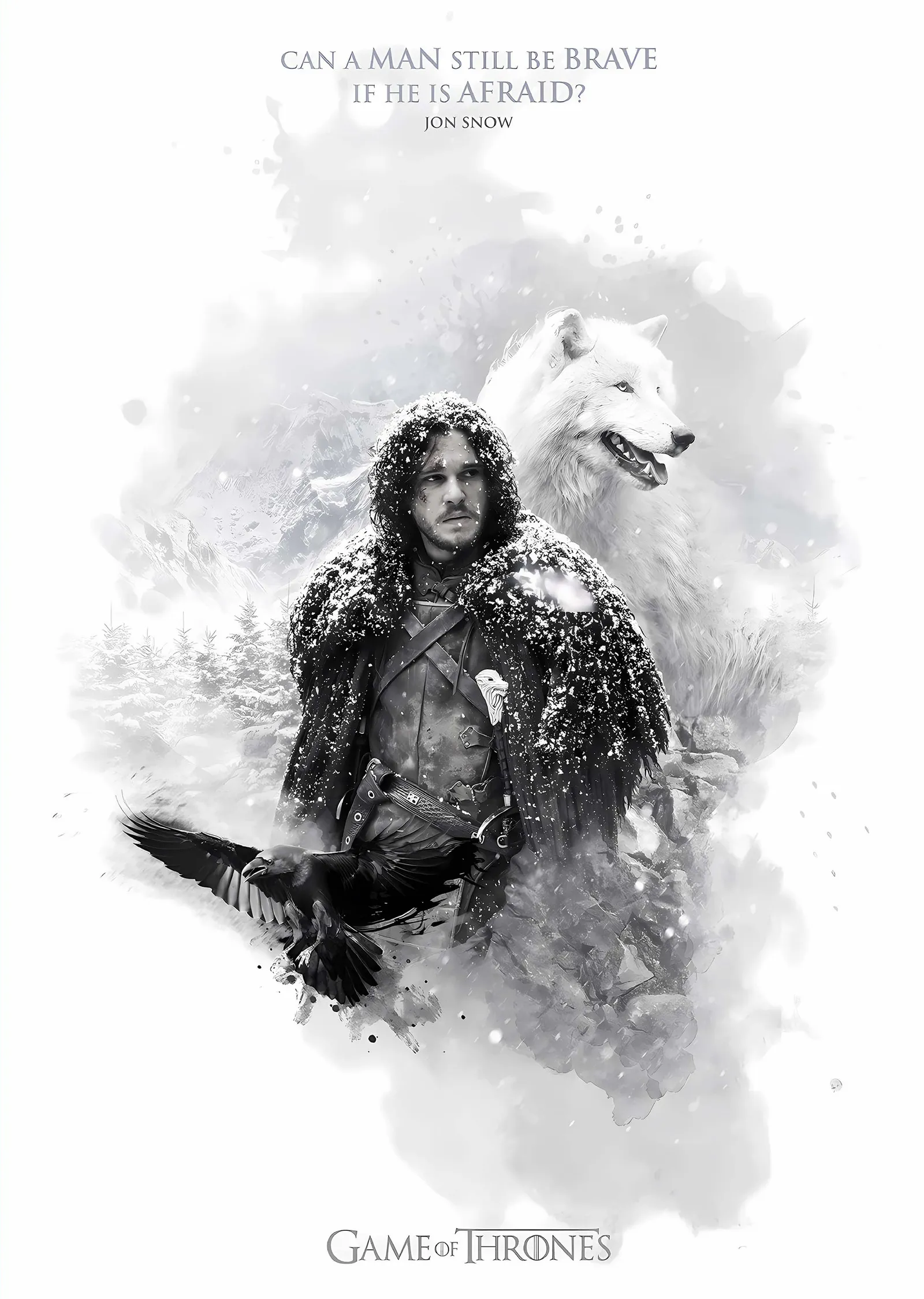 Game of Thrones: Can a Man Still Be Brave? metal tablo