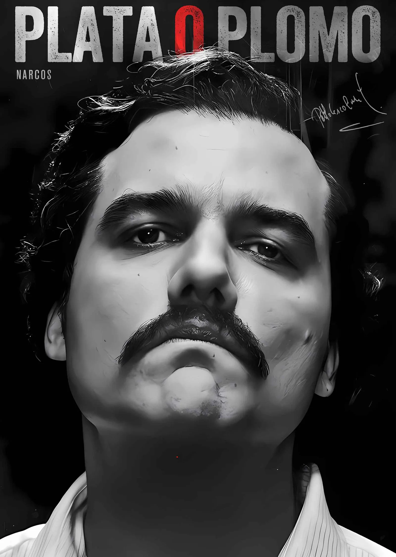 Narcos: Plata o Plomo metal tablo