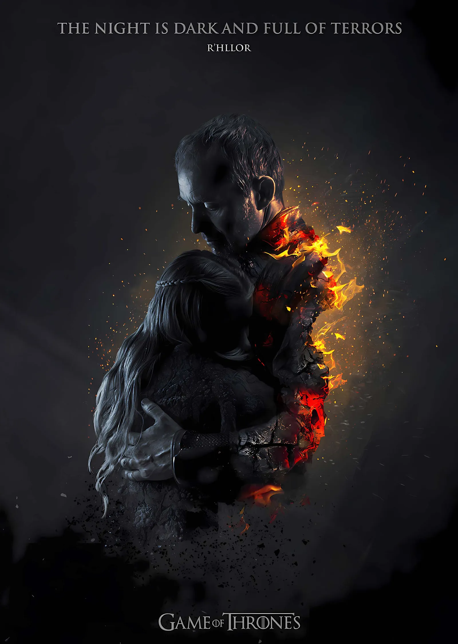Game of Thrones: The Night Is Dark and Full of Terrors metal tablo