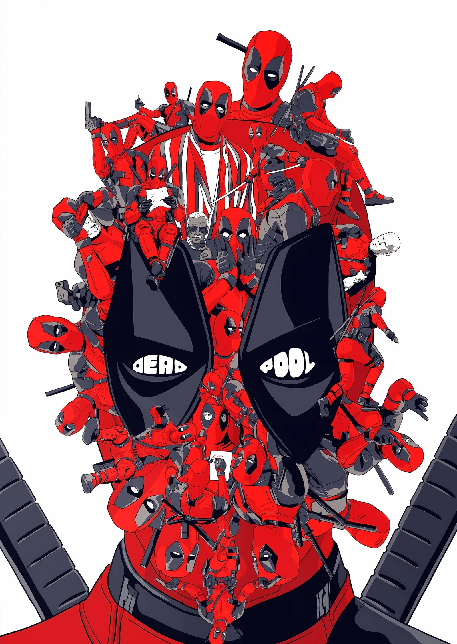Deadpool: Kalabalık metal tablo