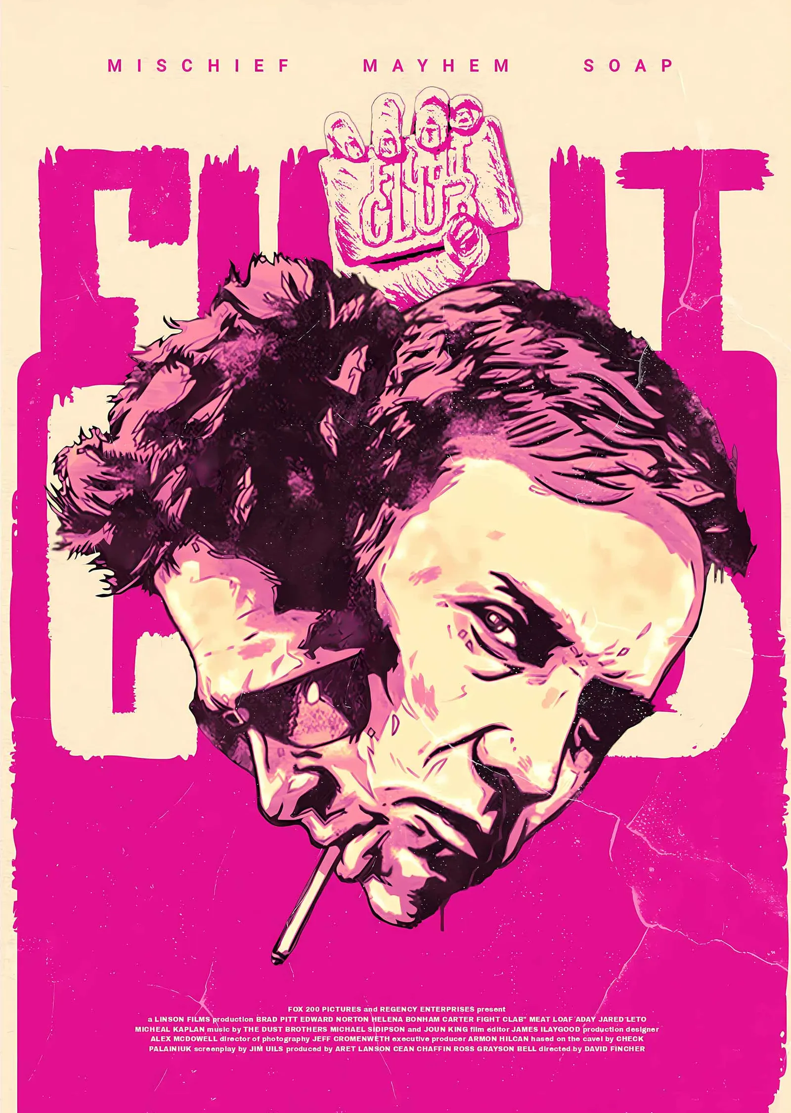 Fight Club: Mischief, Mayhem, Soap metal tablo
