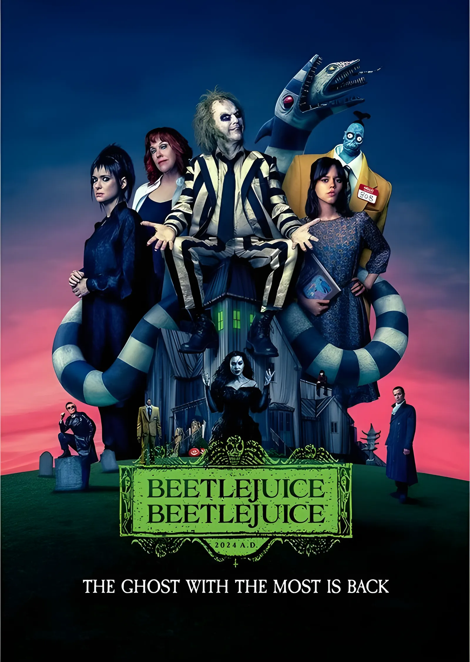 Beetlejuice Beetlejuice metal tablo