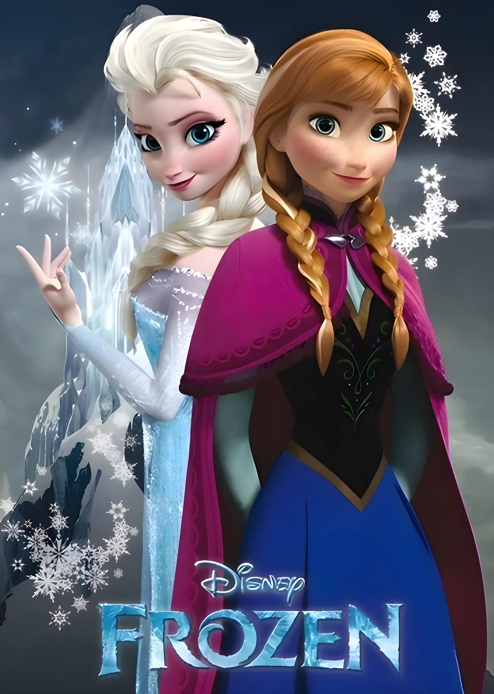 Frozen: Elsa ve Anna metal tablo