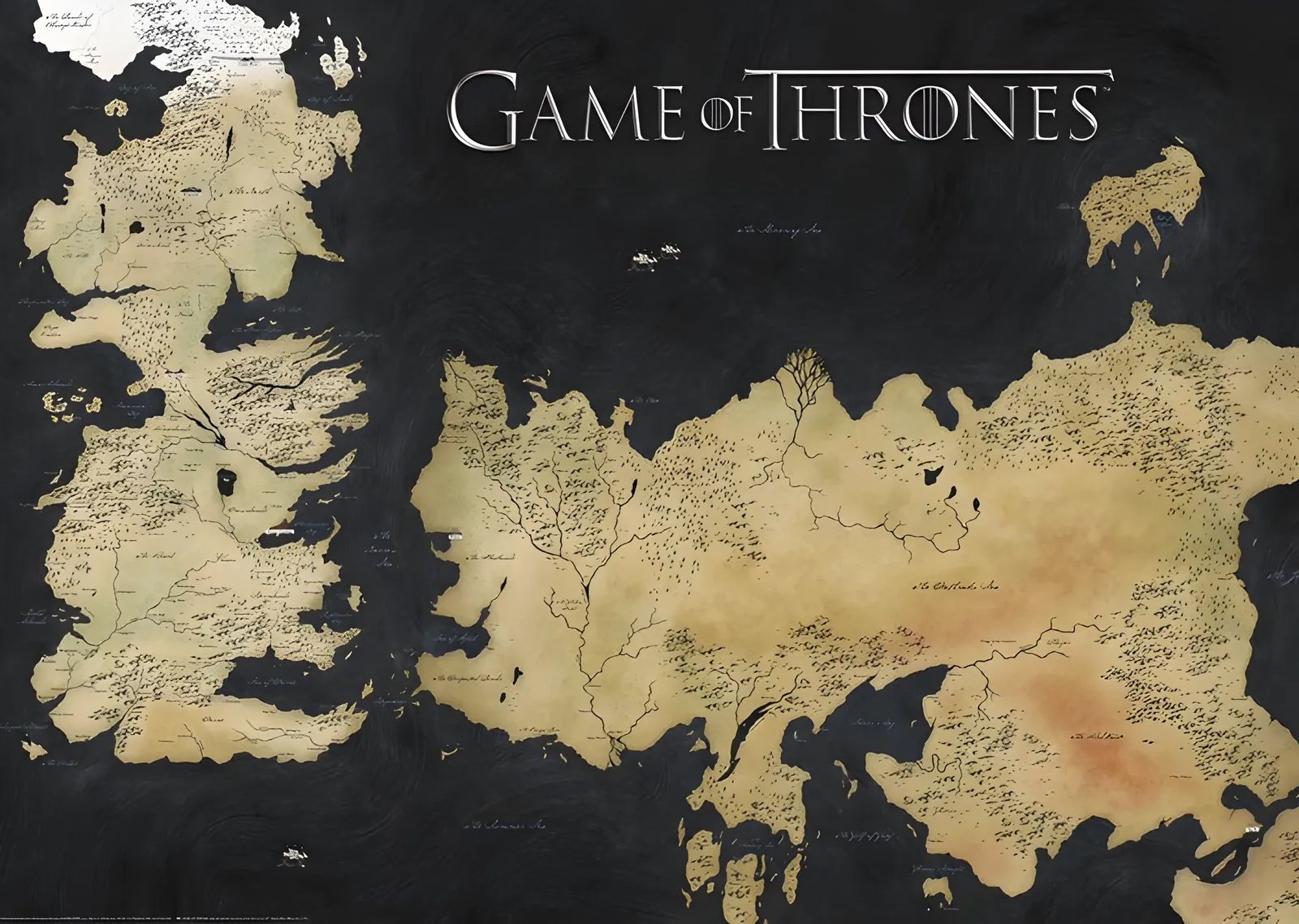 Game of Thrones: Westeros Haritası metal tablo