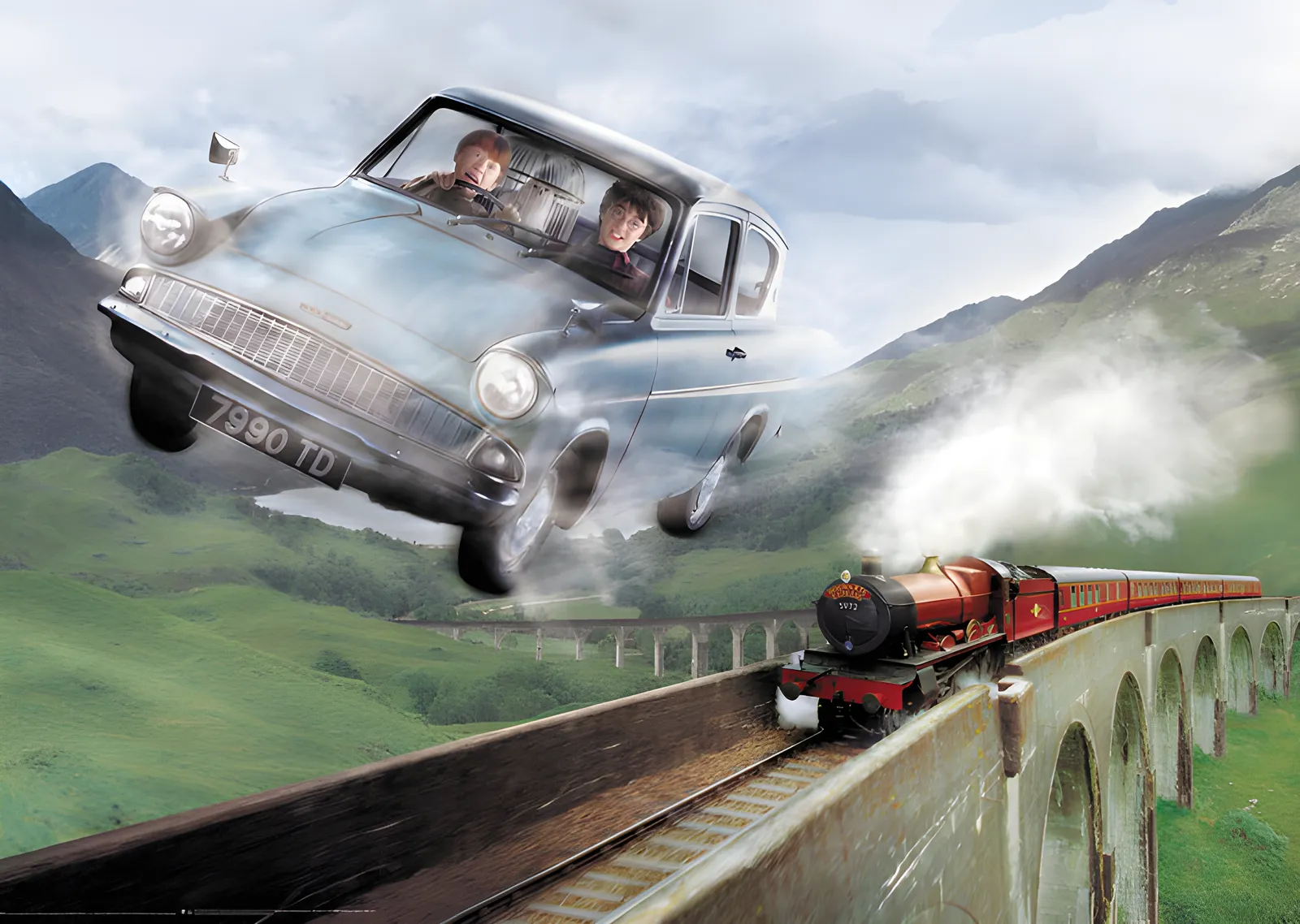 Harry Potter: Uçan Ford Anglia metal tablo