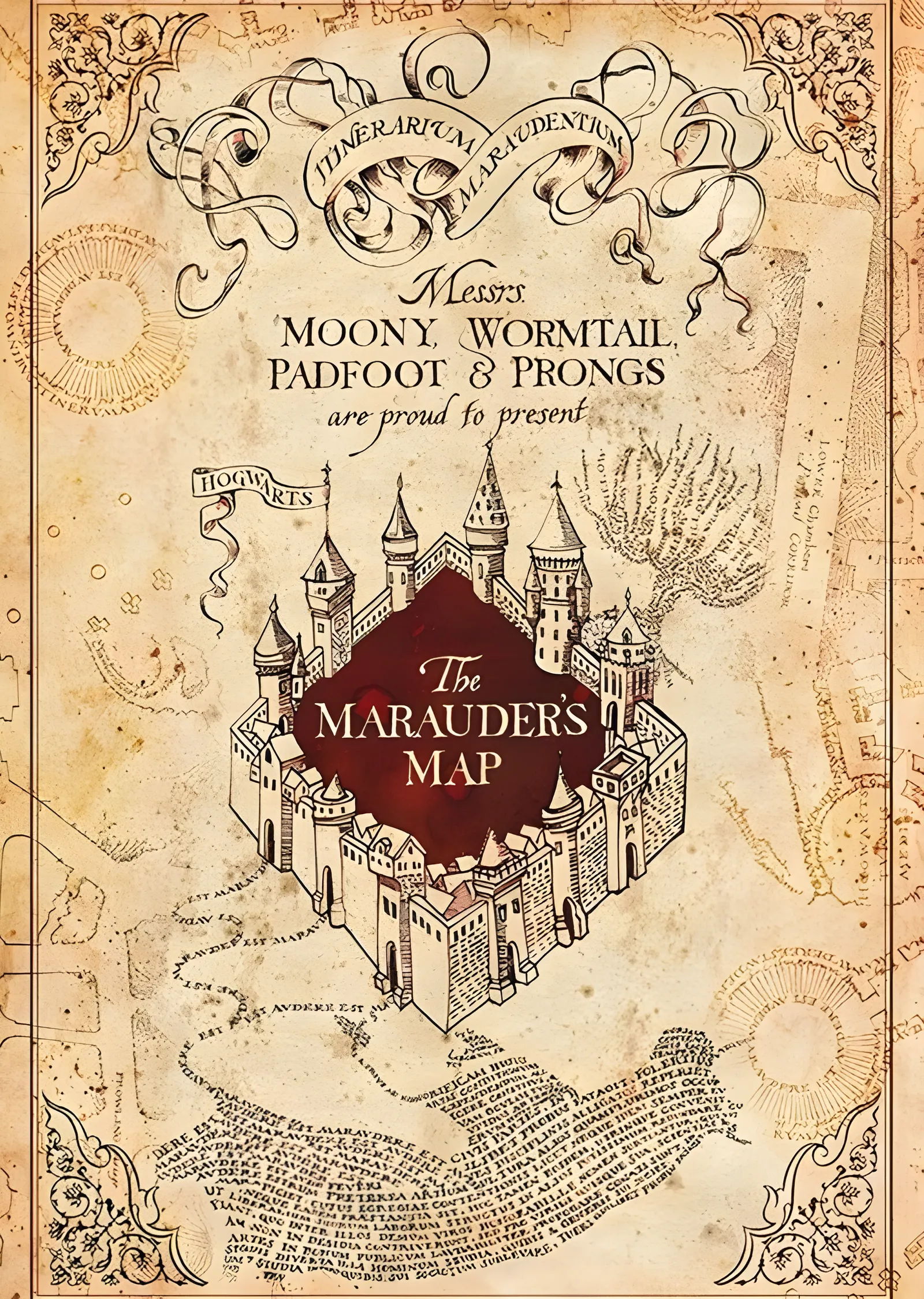 Harry Potter: Çapulcu Haritası metal tablo