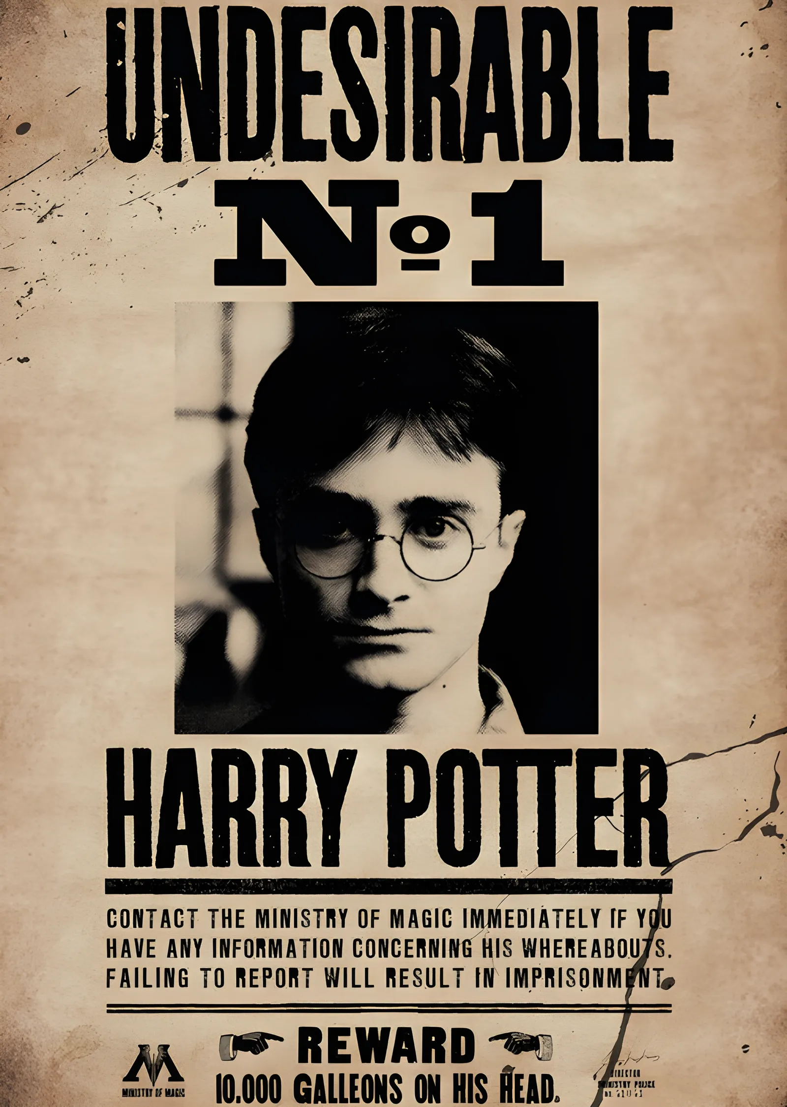 Harry Potter: Undesirable No. 1 metal tablo