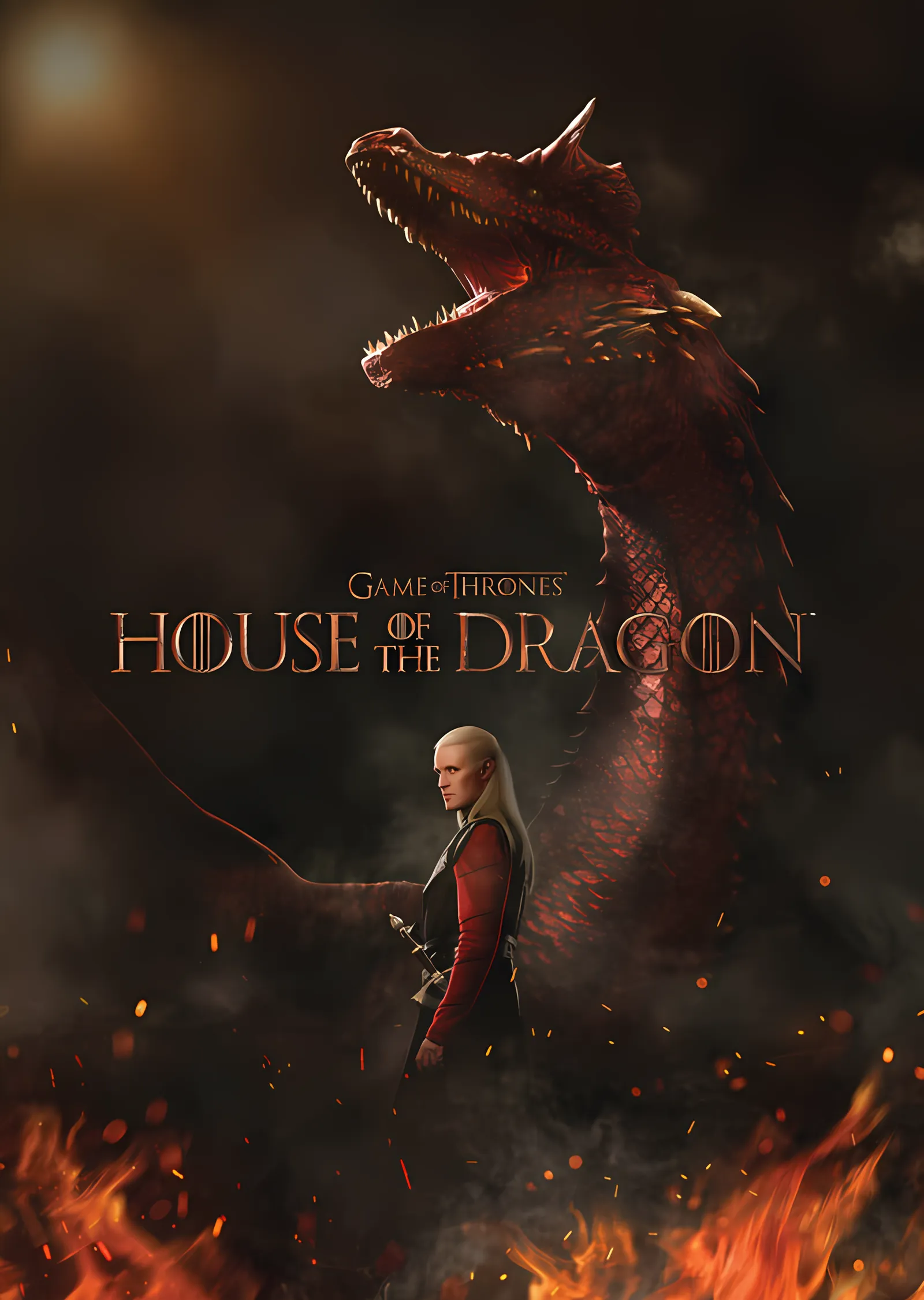 House of the Dragon: Ejderha Ateşi metal tablo
