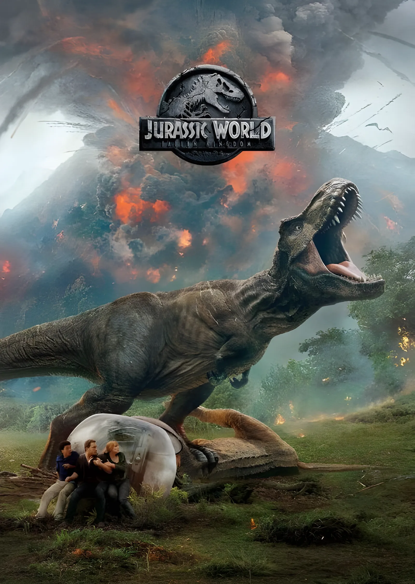 Jurassic World: T-Rex Kükreyişi metal tablo