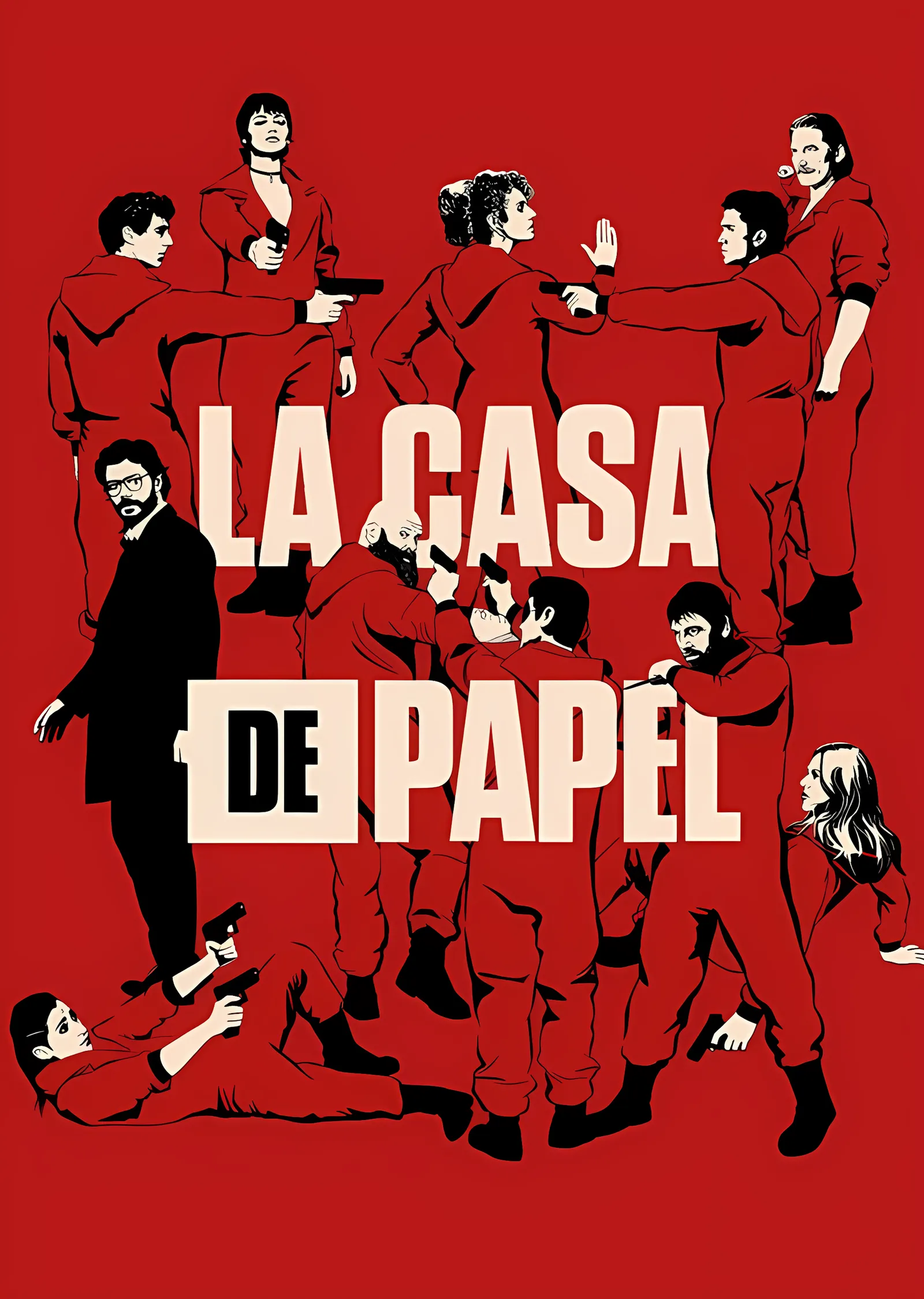 La Casa de Papel: Tüm Karakterler metal tablo