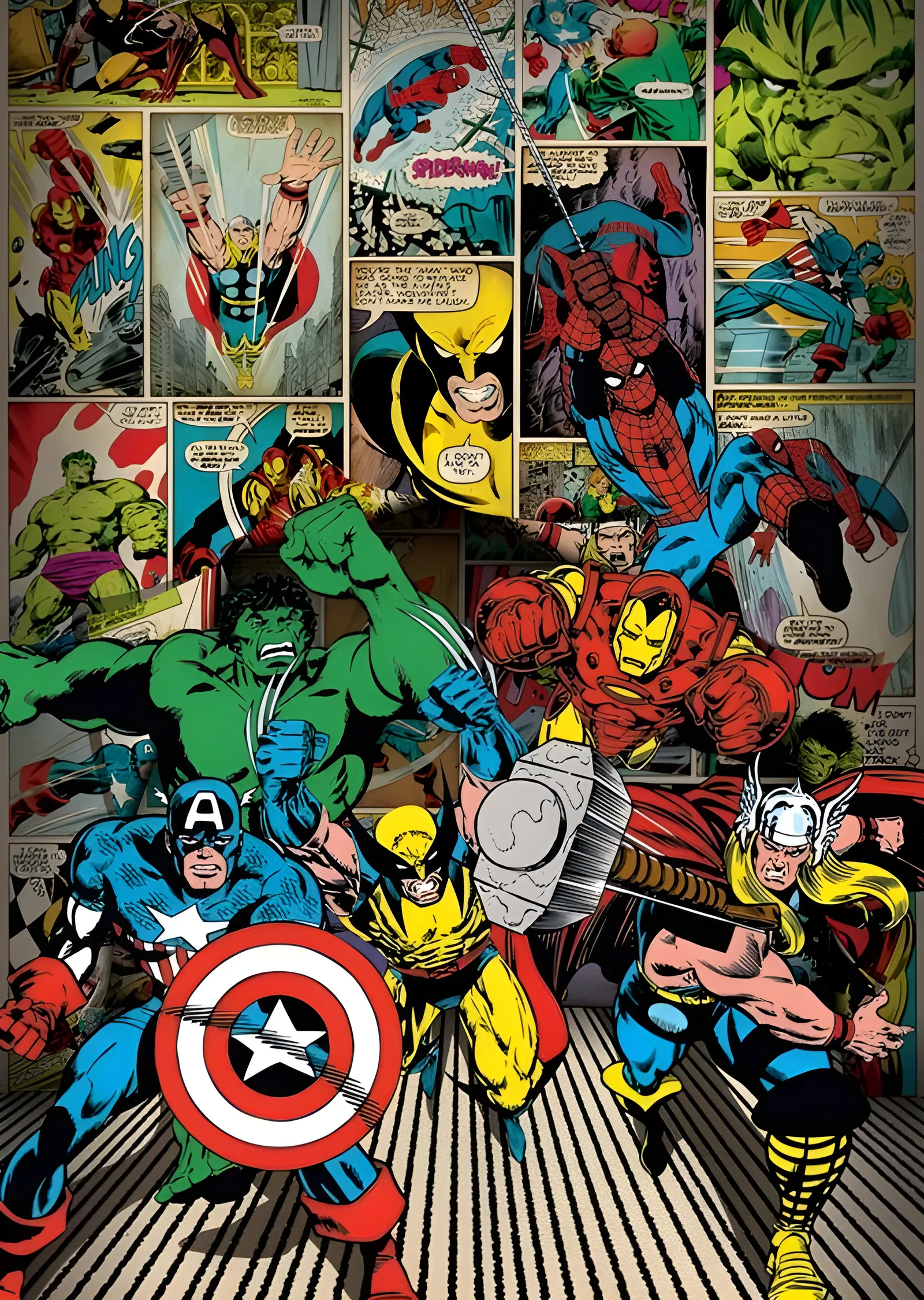 Marvel Comics: Kahramanlar Geliyor metal tablo