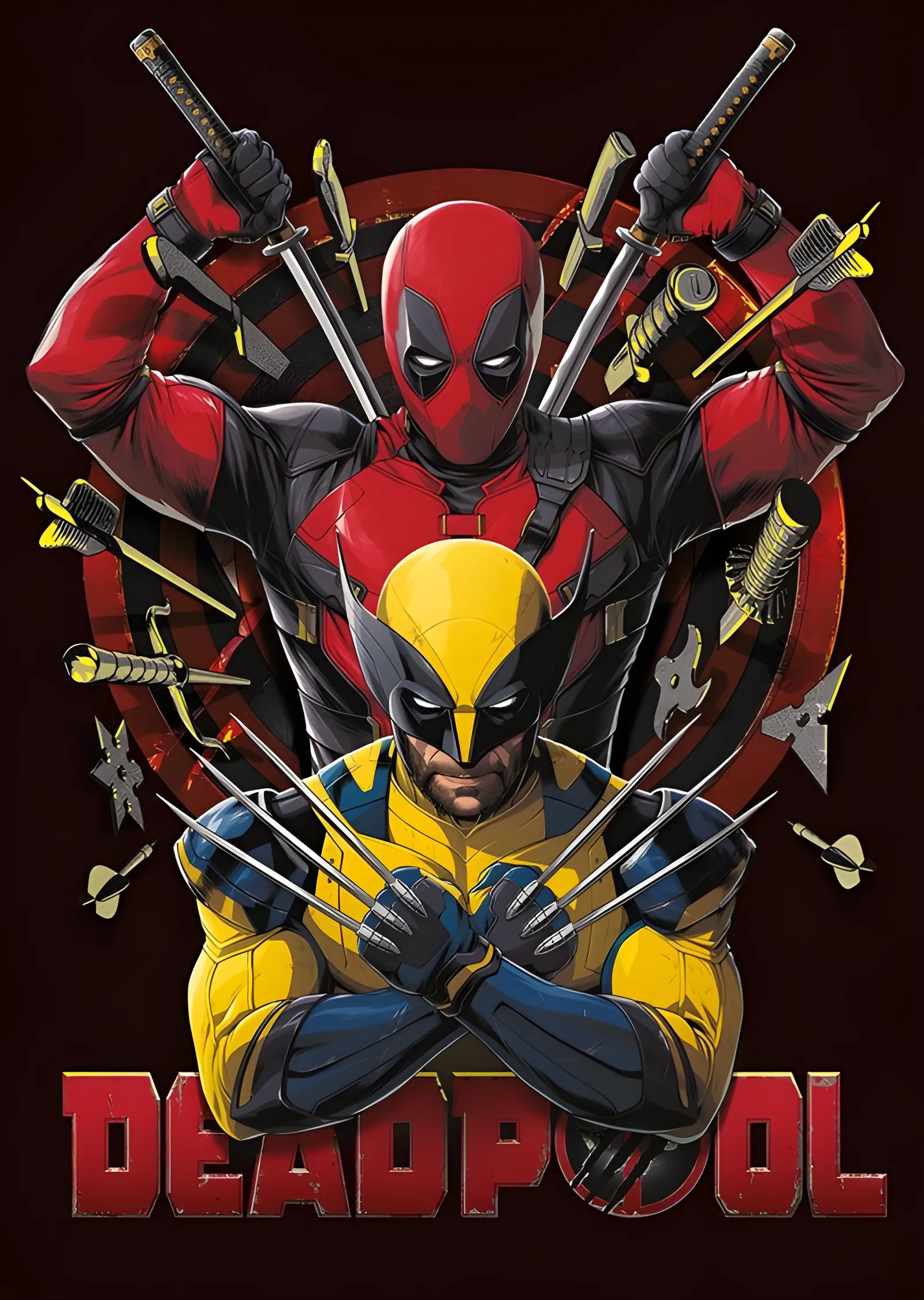 Deadpool & Wolverine: Hazır metal tablo