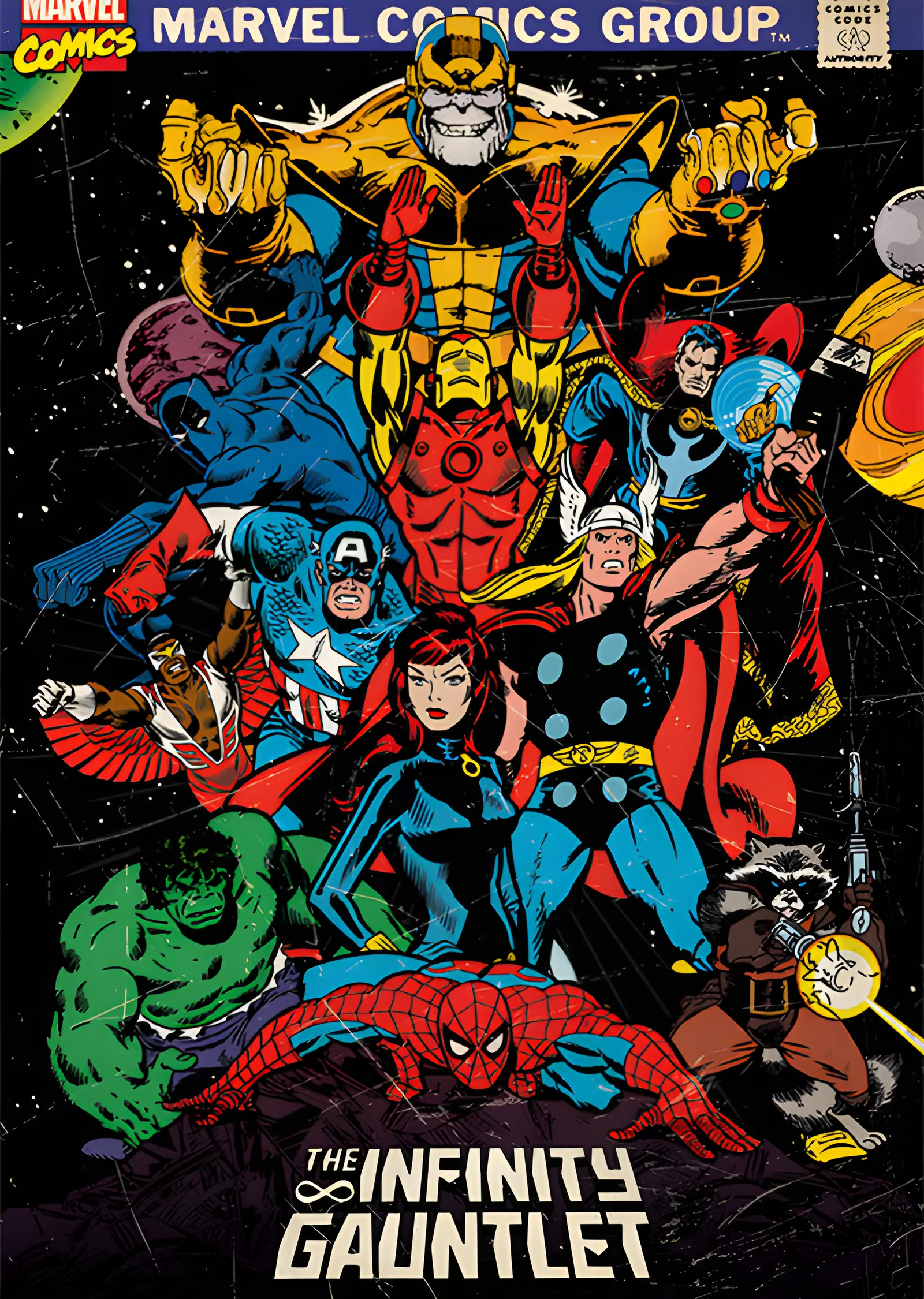 Marvel: The Infinity Gauntlet metal tablo