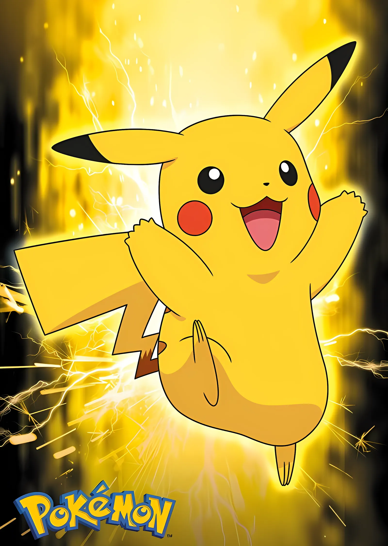 Pokémon: Pikachu Neon metal tablo
