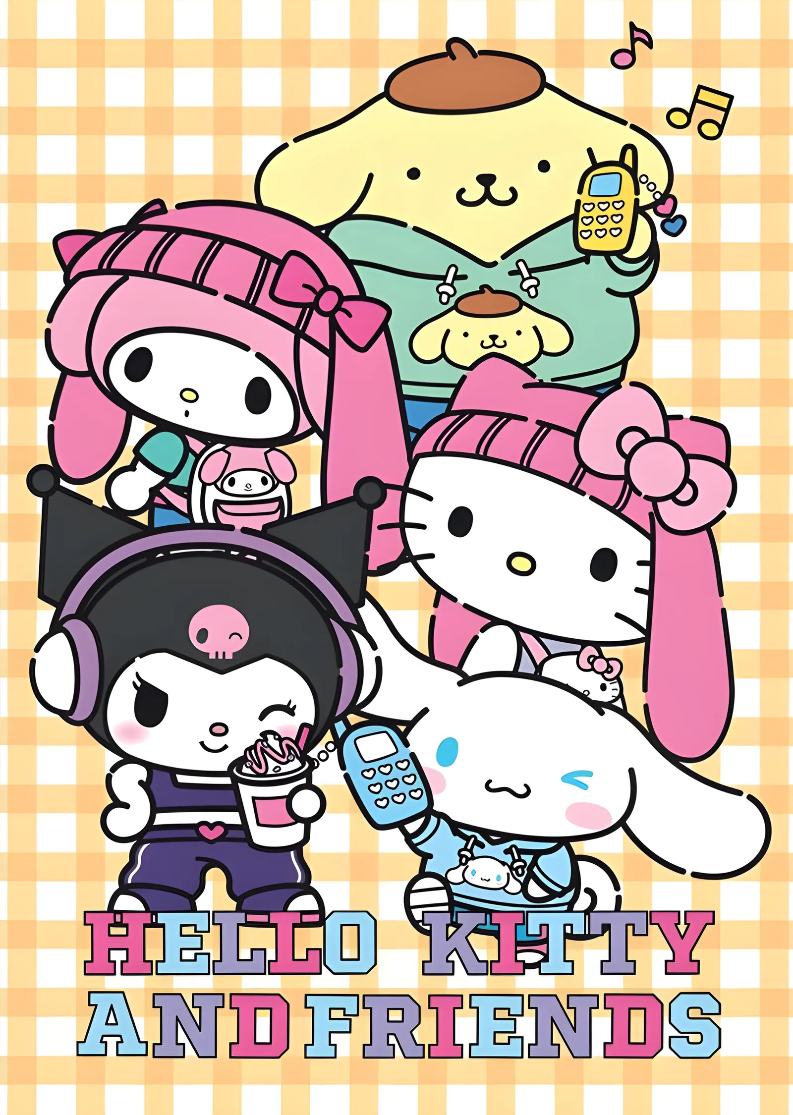 Hello Kitty and Friends metal tablo