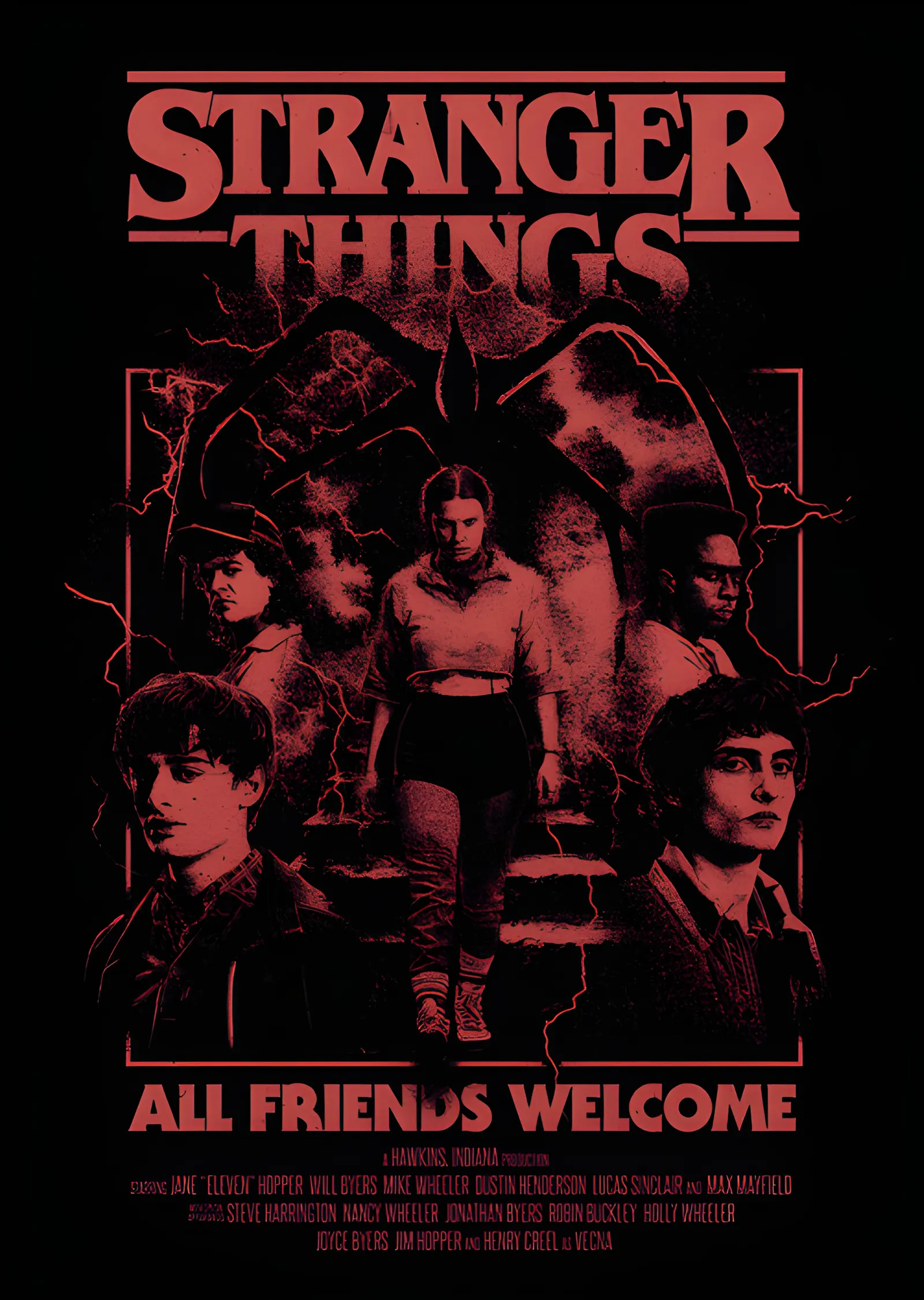 Stranger Things: All Friends Welcome metal tablo