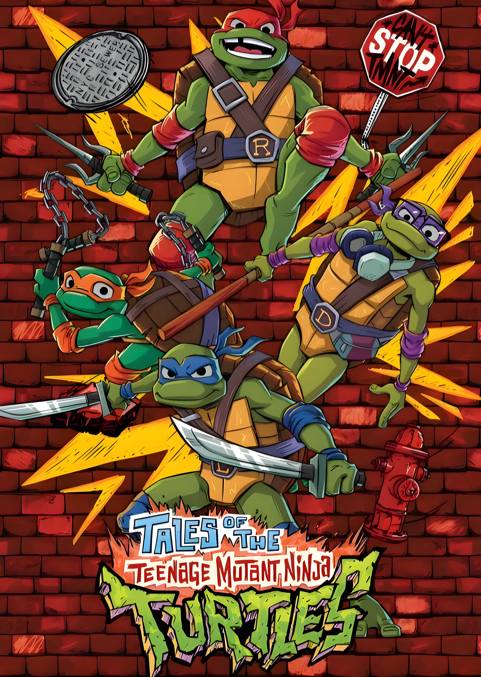 Tales of the Teenage Mutant Ninja Turtles metal tablo