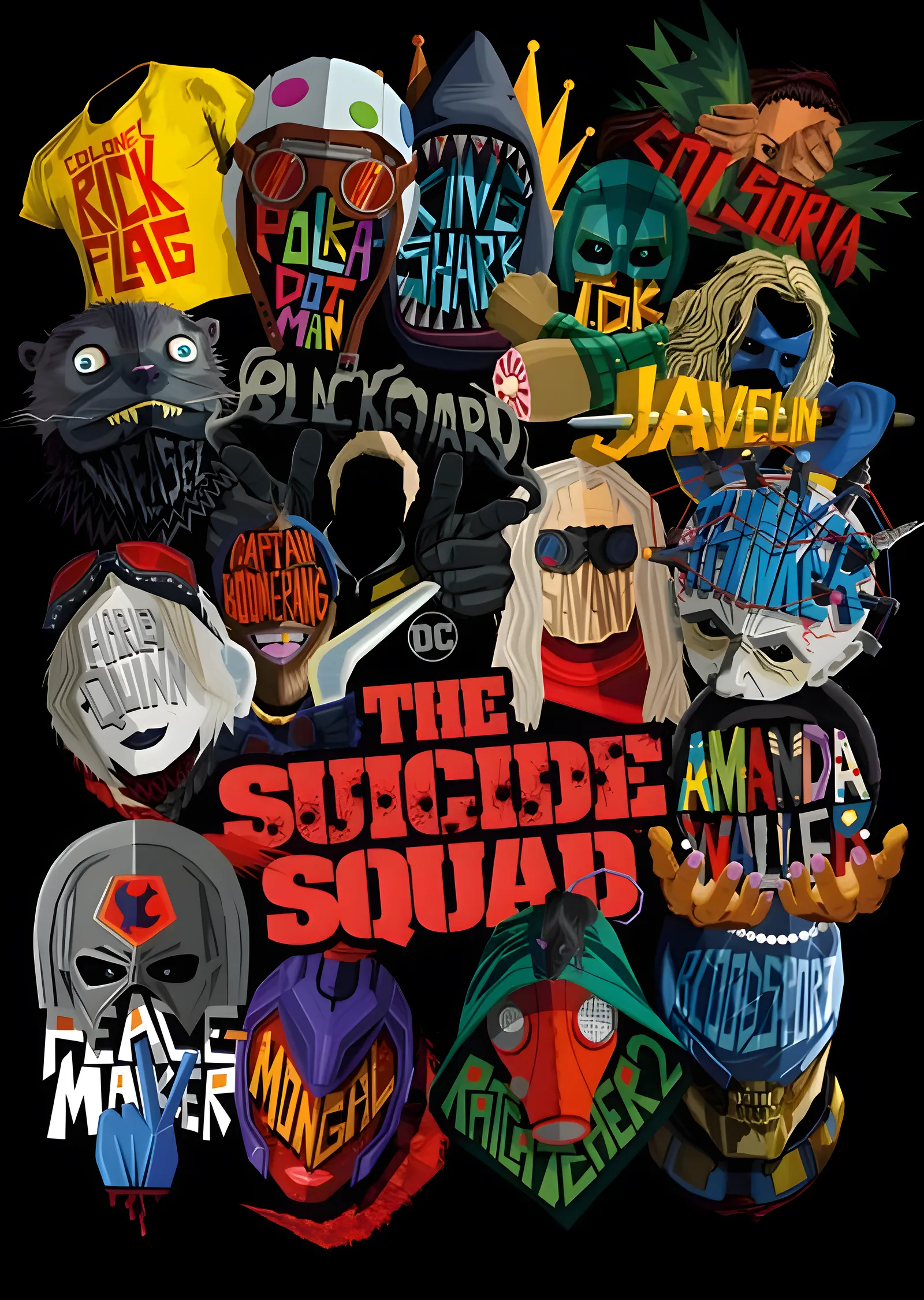 The Suicide Squad: Karakter Amblemleri metal tablo